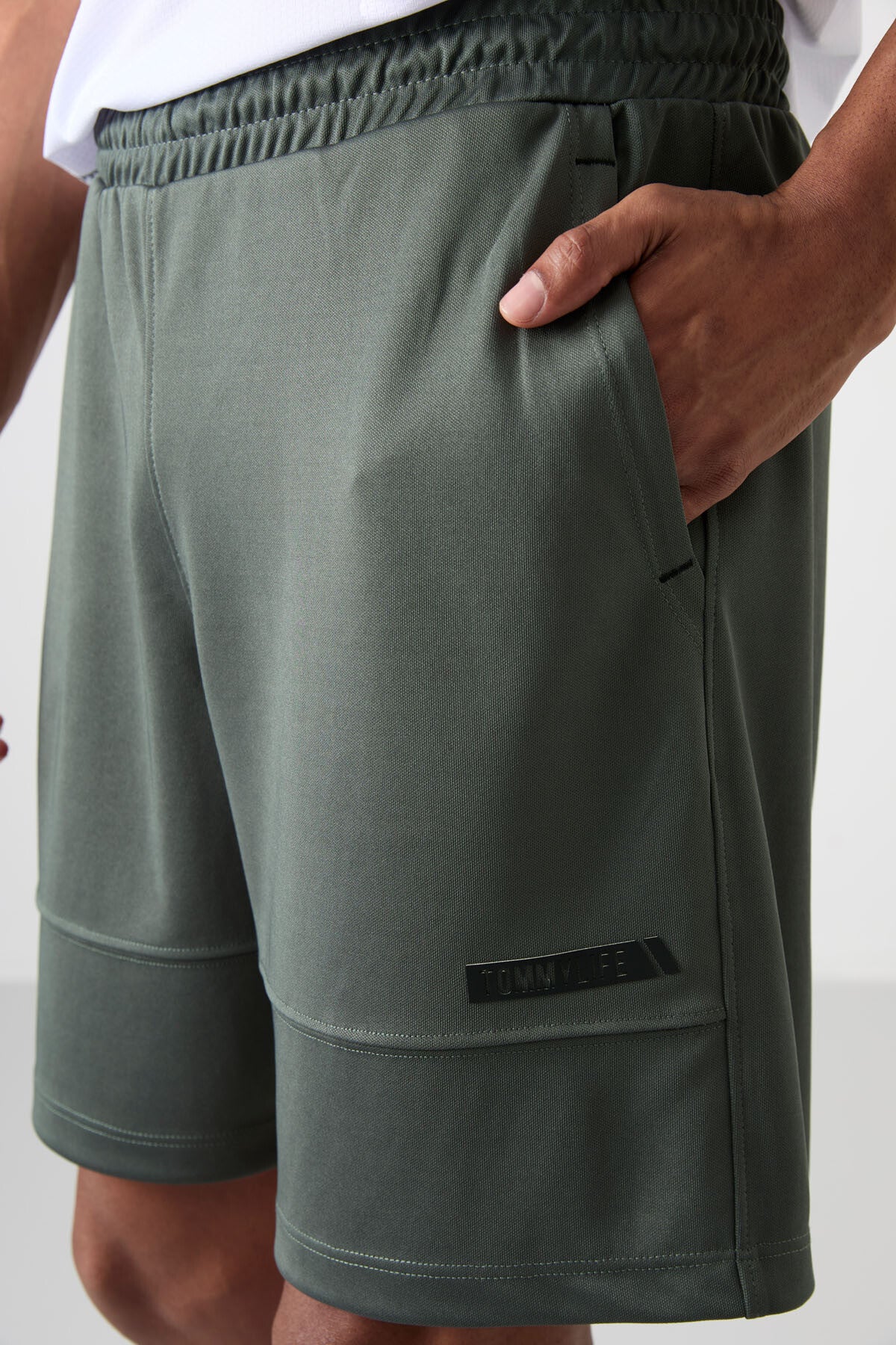 Haki Kalın Yumuşak Comfort Fit Erkek Şort - 81272