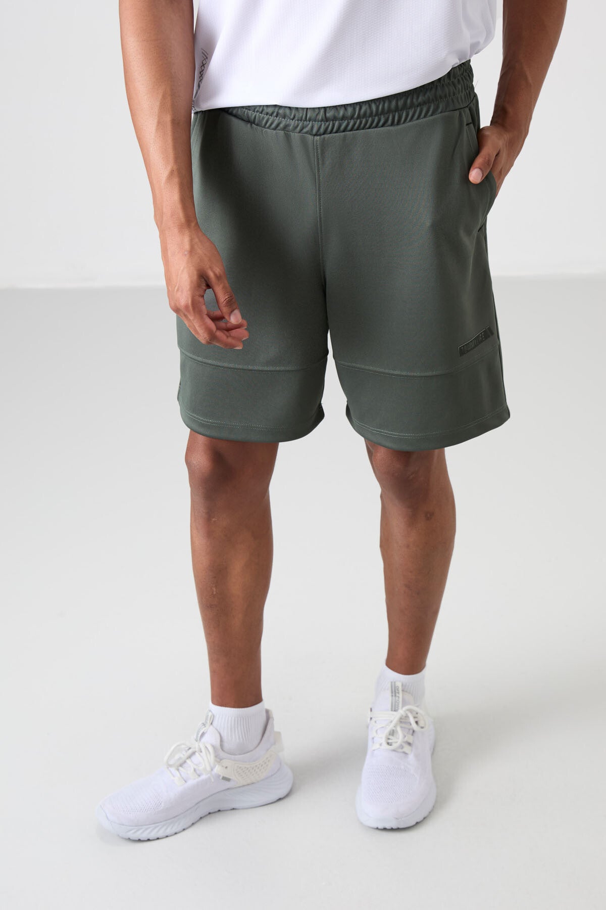 Haki Kalın Yumuşak Comfort Fit Erkek Şort - 81272