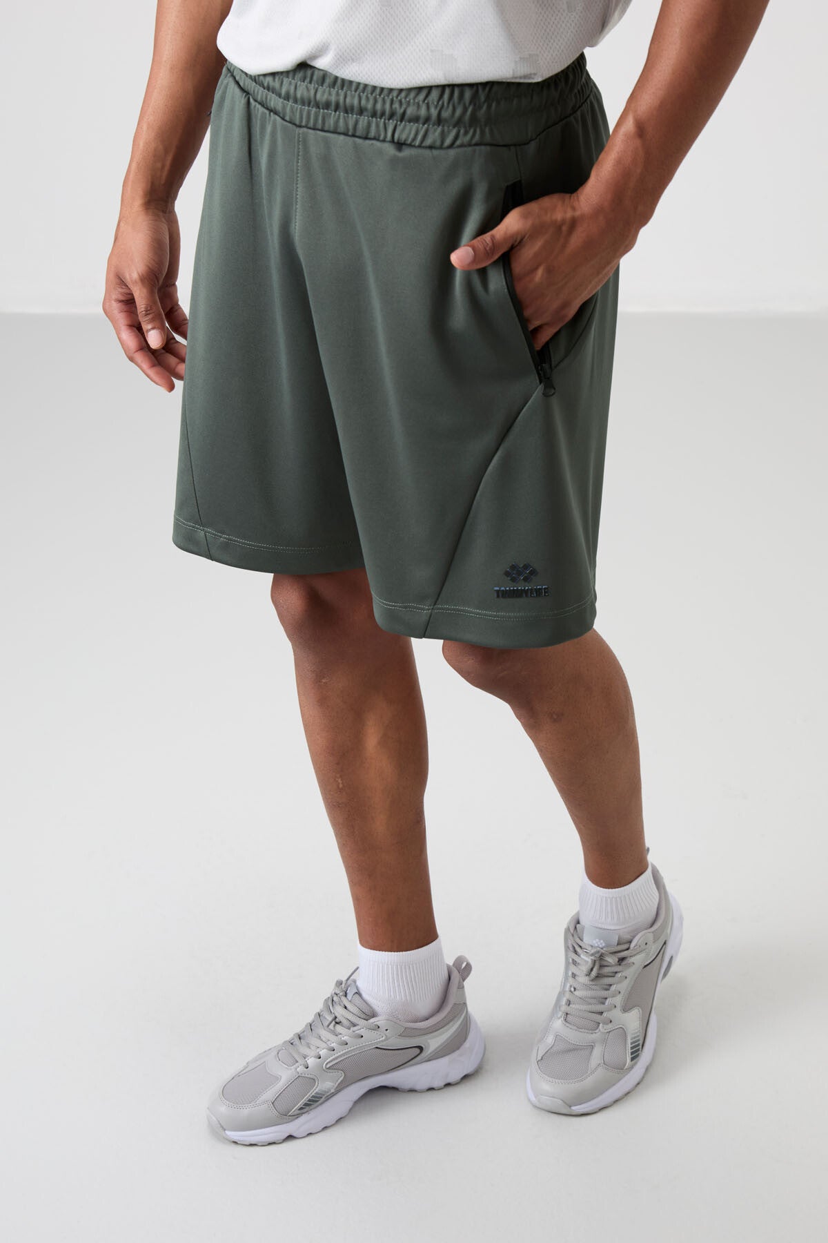 Haki Kalın Yumuşak Comfort Fit Erkek Şort - 81273