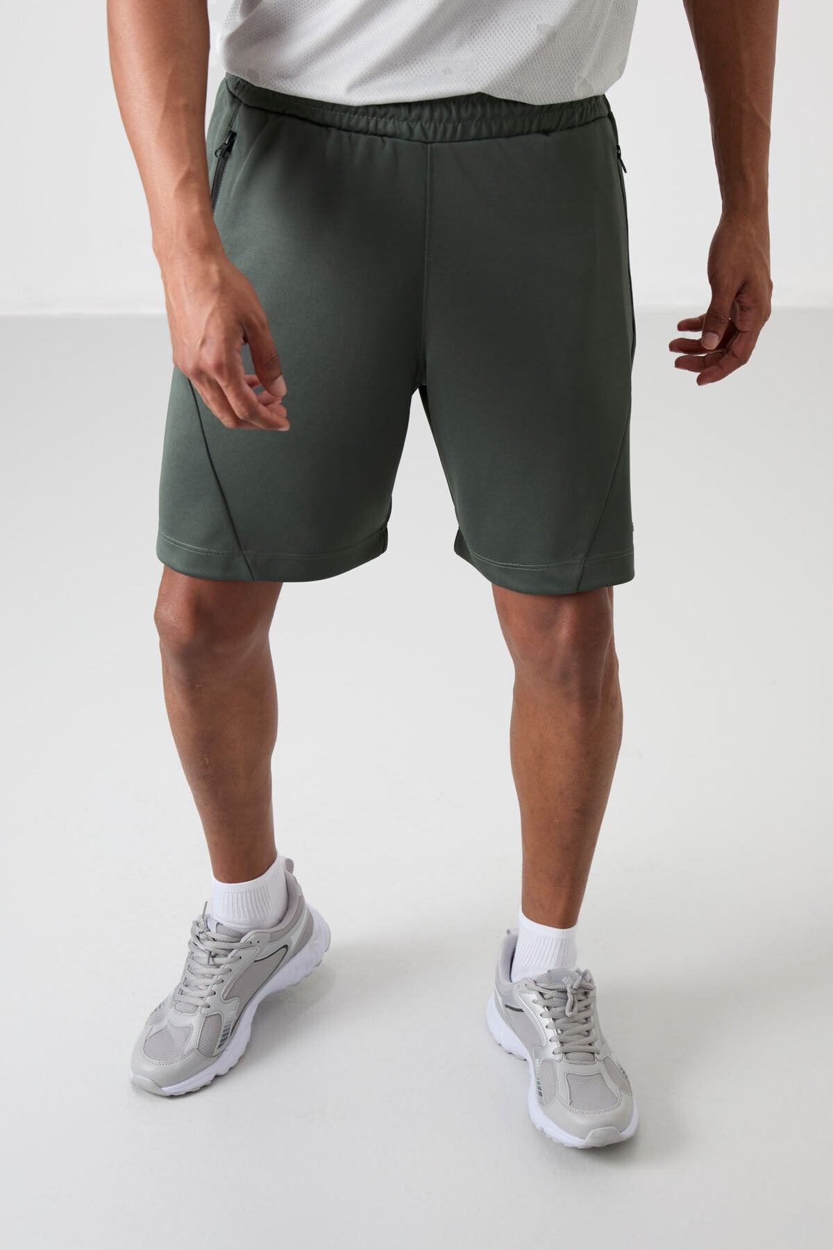 Haki Kalın Yumuşak Comfort Fit Erkek Şort - 81273