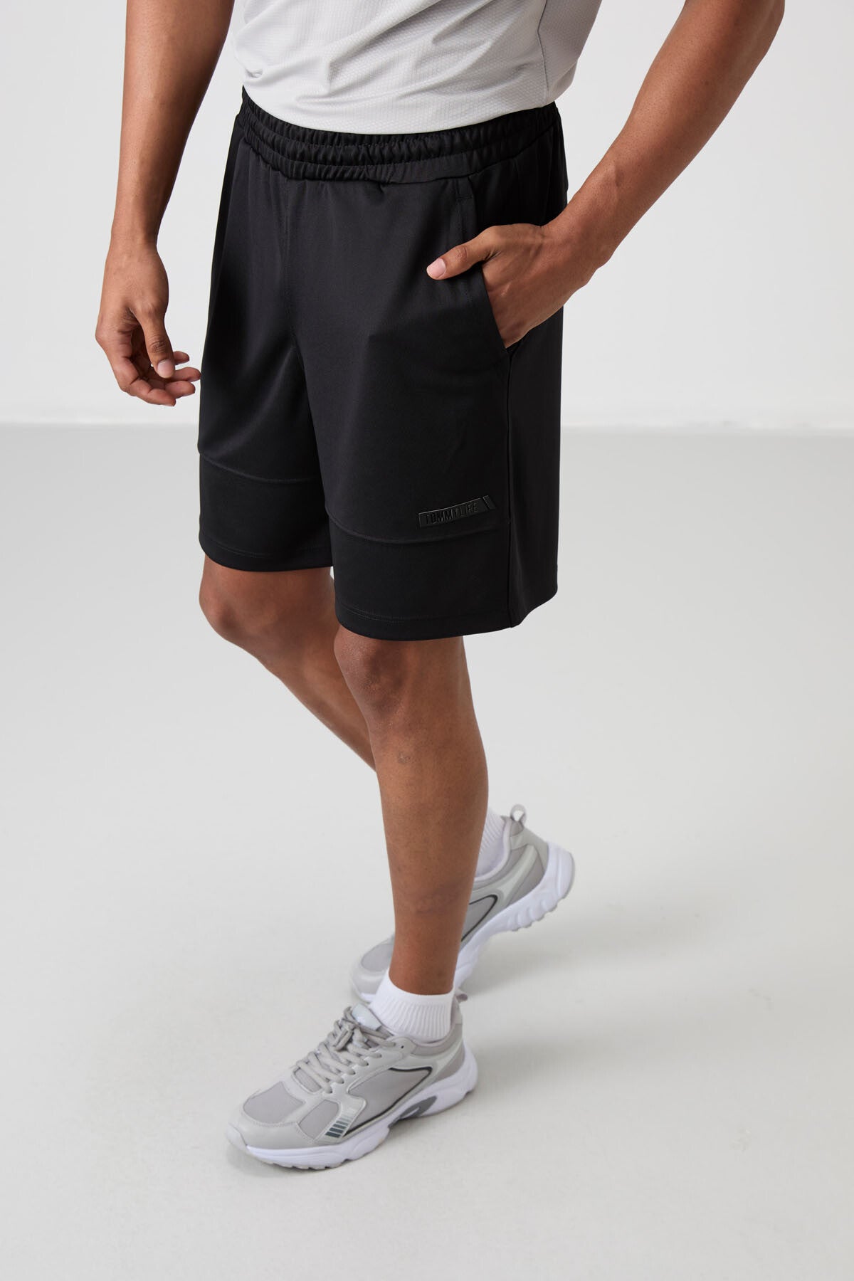 Siyah Kalın Yumuşak Comfort Fit Erkek Şort - 81272