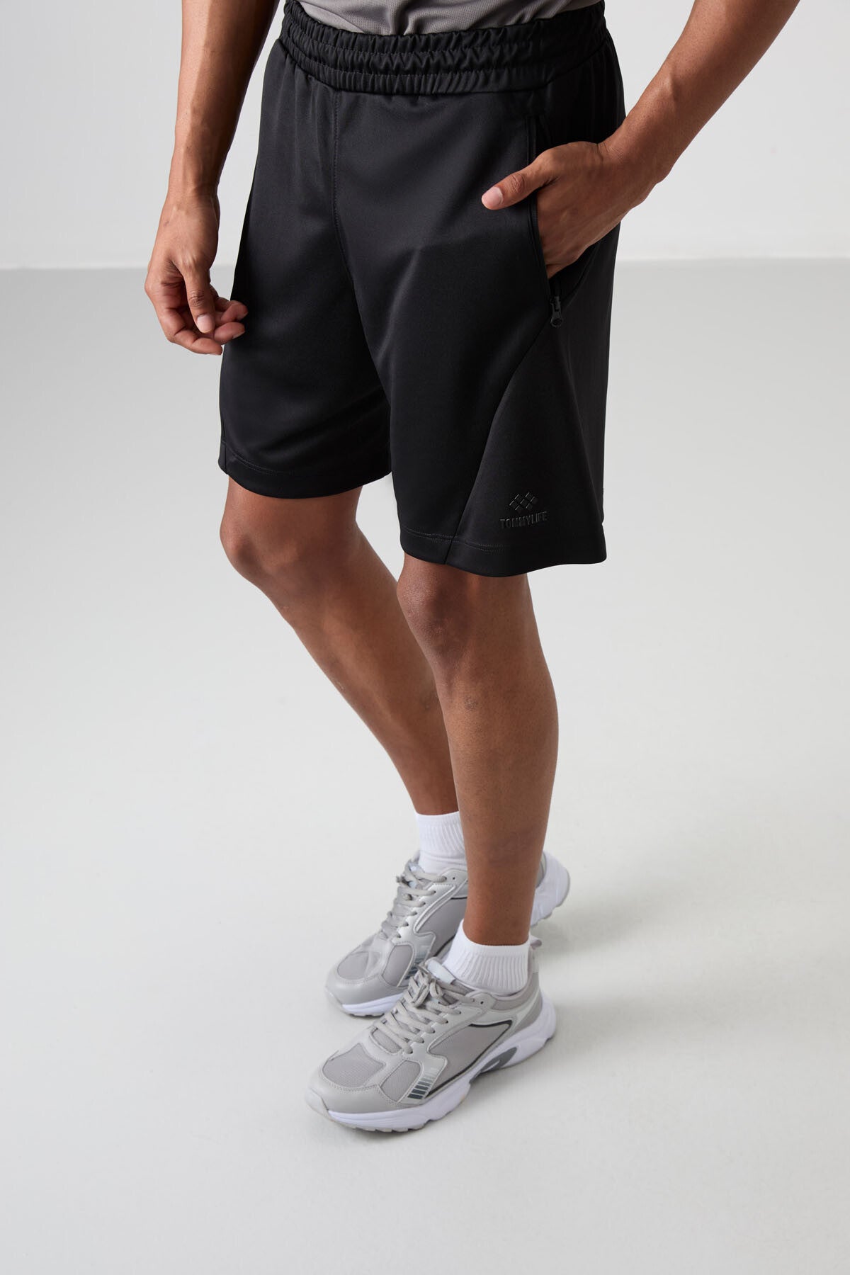 Siyah Kalın Yumuşak Comfort Fit Erkek Şort - 81273