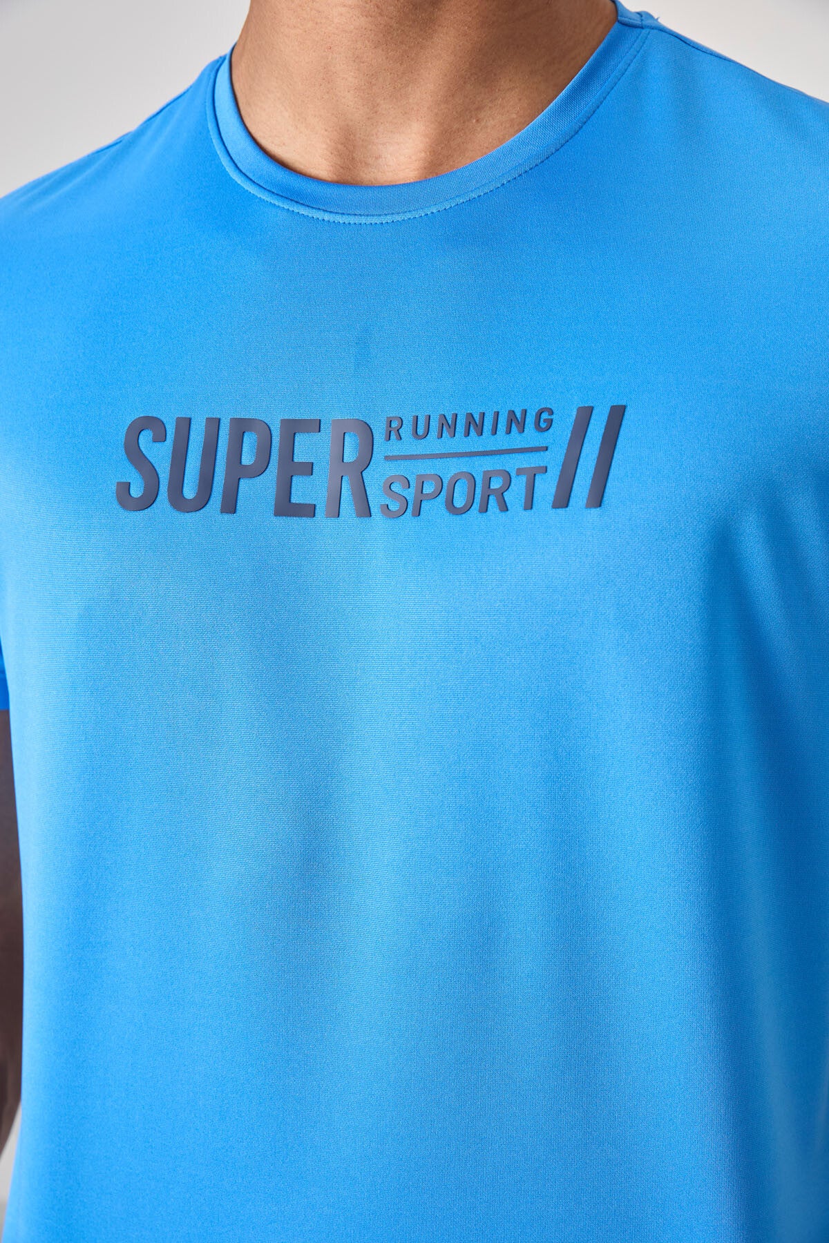 Saks Nefes Alan Dokulu İnce Esnek Standart Fit Erkek Performans T-Shirt - 88385