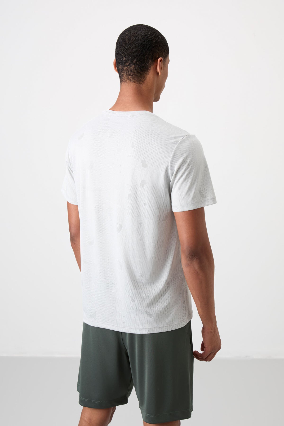 Taş Nefes Alan Jakarlı İnce Esnek Standart Fit Erkek Performans T-Shirt - 88397