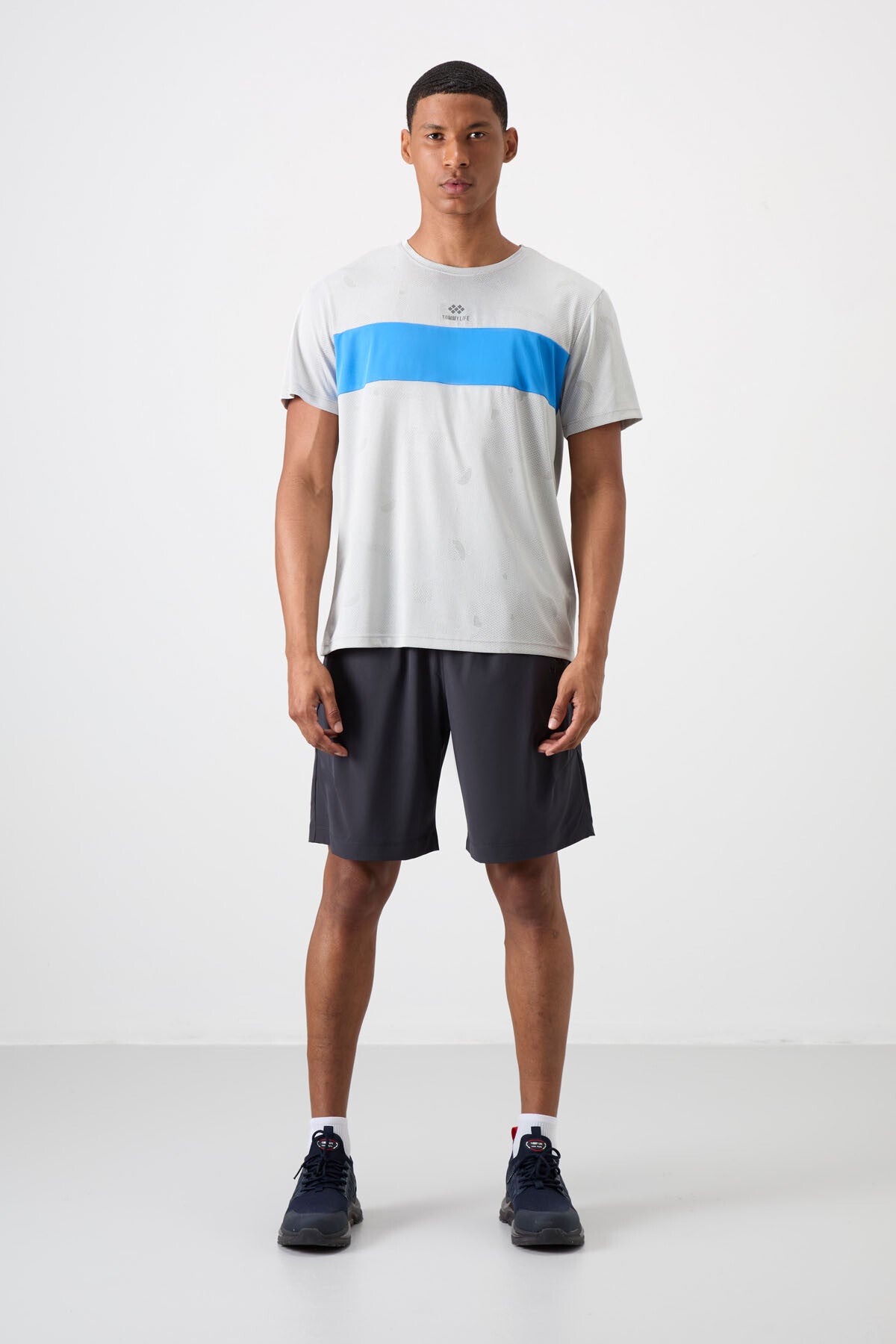 Taş Nefes Alan Jakarlı İnce Esnek Standart Fit Erkek Performans T-Shirt - 88398