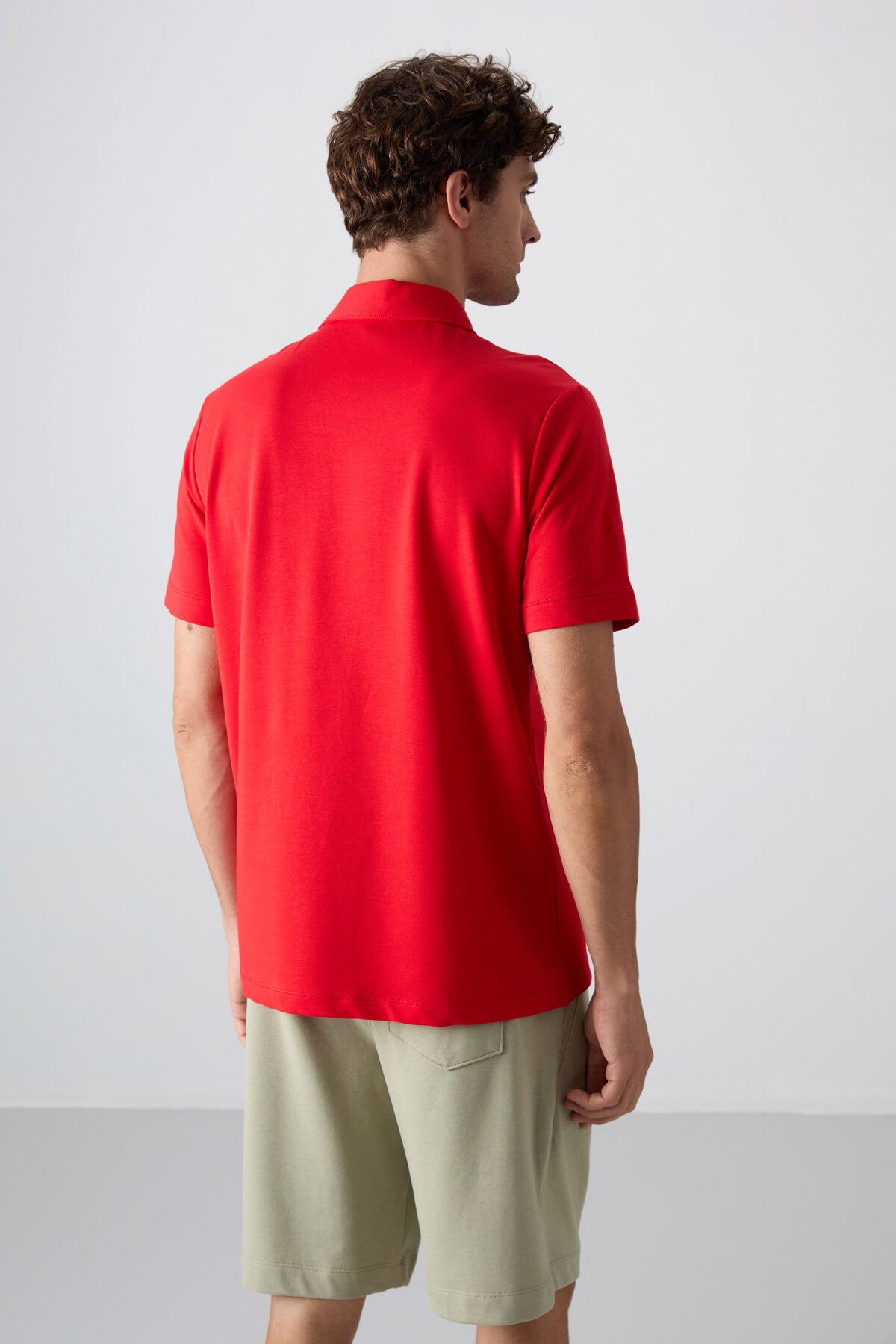 Fiesta Pamuklu Kalın Yumuşak Dokulu Standart Fit Basic Polo Yaka Erkek T-Shirt - 88348