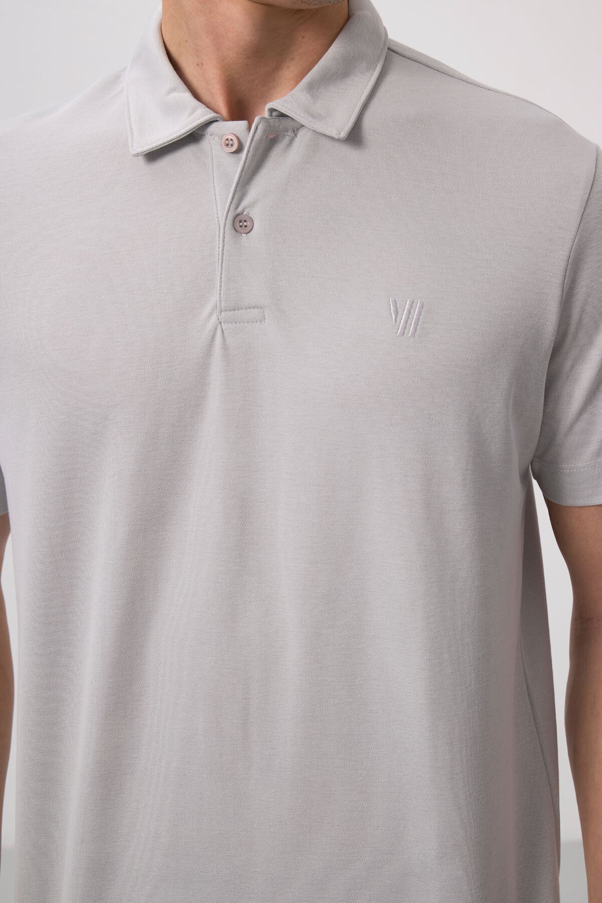 Taş Standart Kalıp Basic Polo Yaka Erkek T-Shirt - 87768
