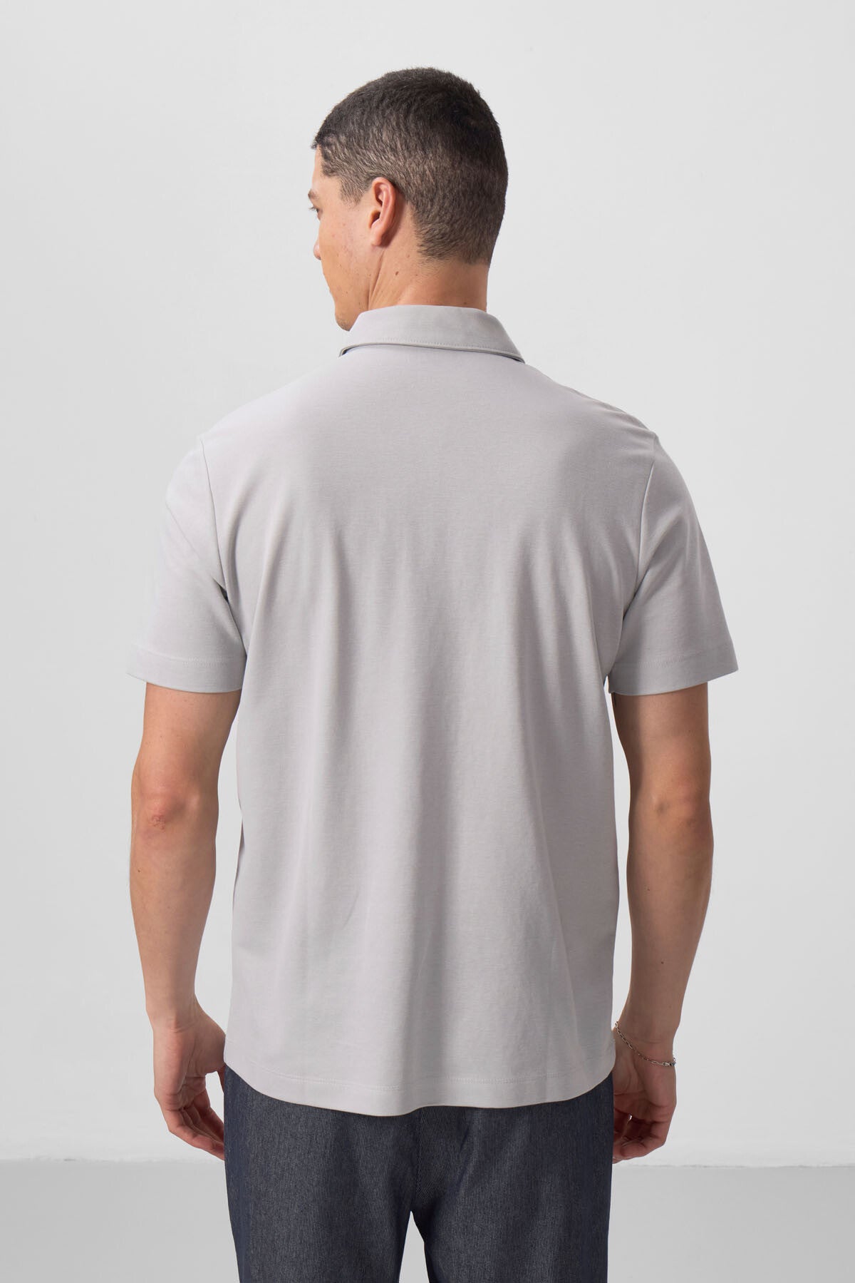 Taş Standart Kalıp Basic Polo Yaka Erkek T-Shirt - 87768