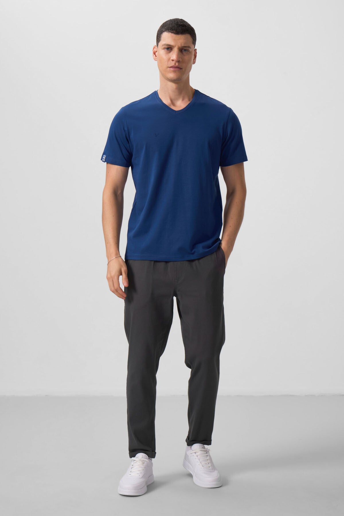 Parlament Basic Kısa Kol Standart Kalıp V Yaka Erkek T-Shirt - 87912