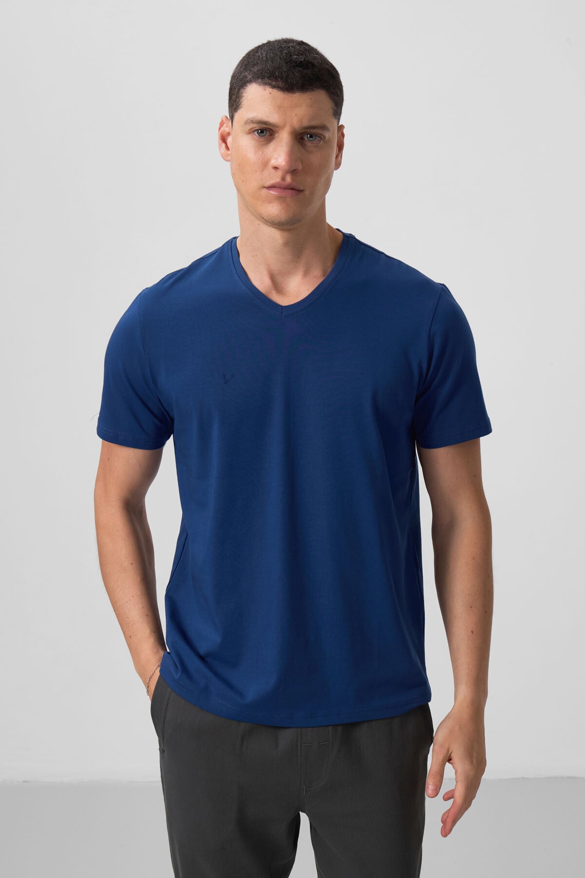 Parlament Basic Kısa Kol Standart Kalıp V Yaka Erkek T-Shirt - 87912