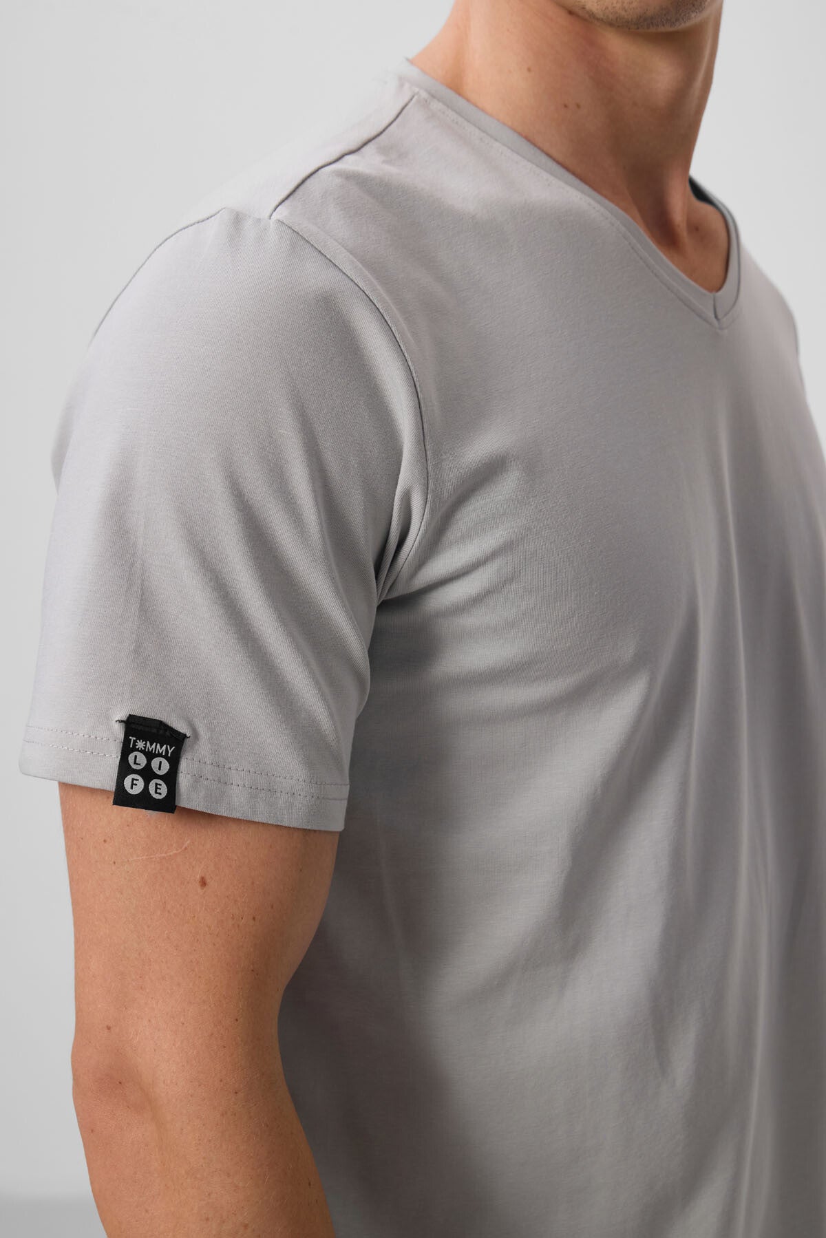 Taş Basic Kısa Kol Standart Kalıp V Yaka Erkek T-Shirt - 87912