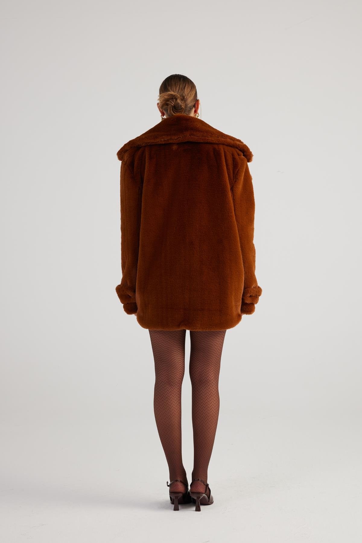 Mobby Kürk Ceket Kahve