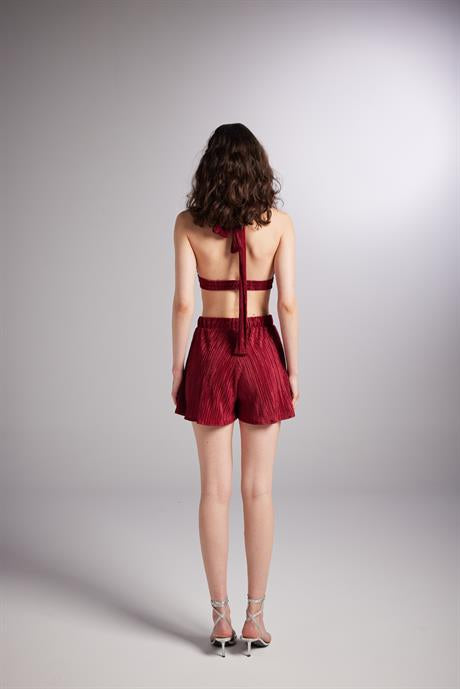 Comfy Şort Bordo