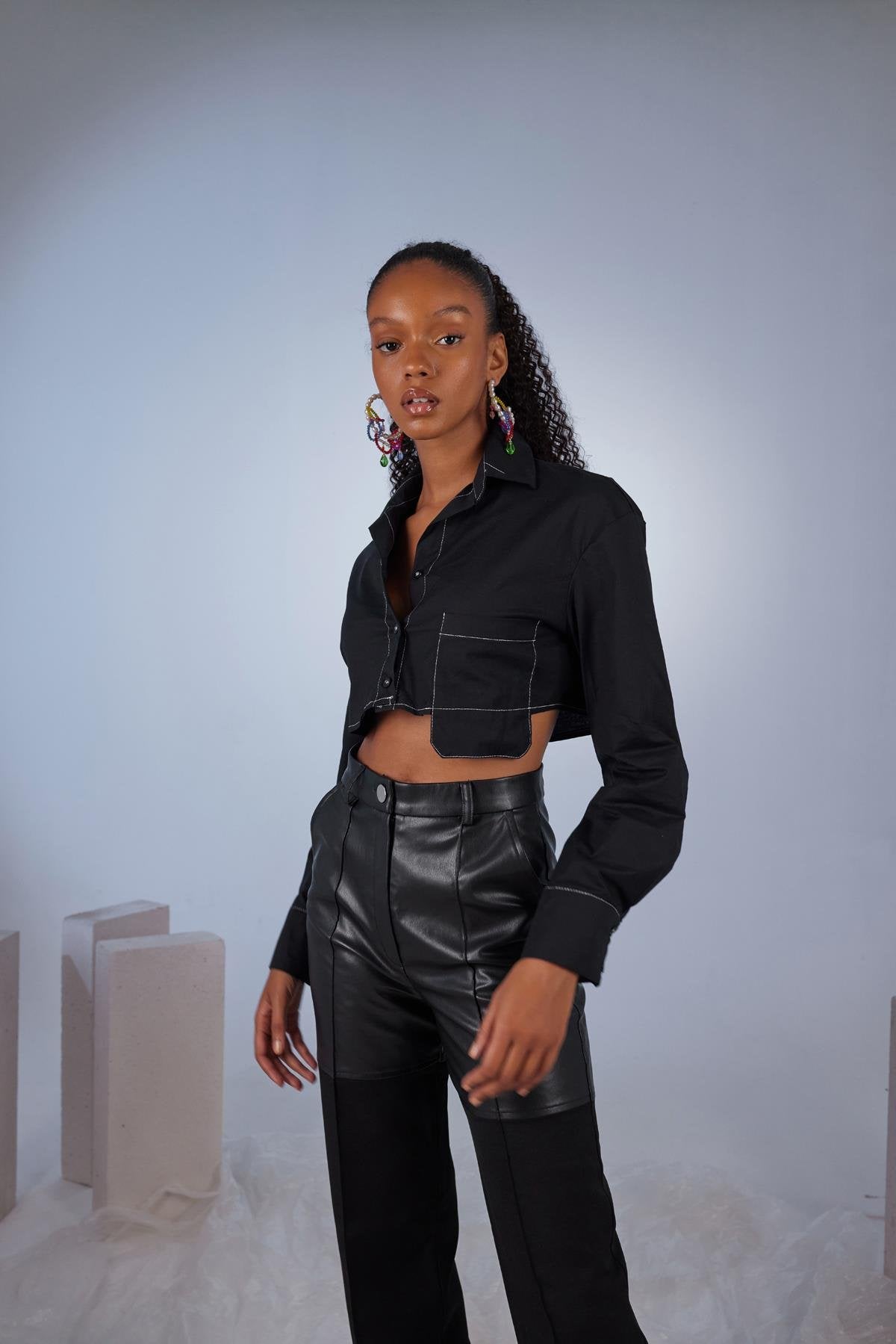 Pocket Gömlek Siyah Siyah L