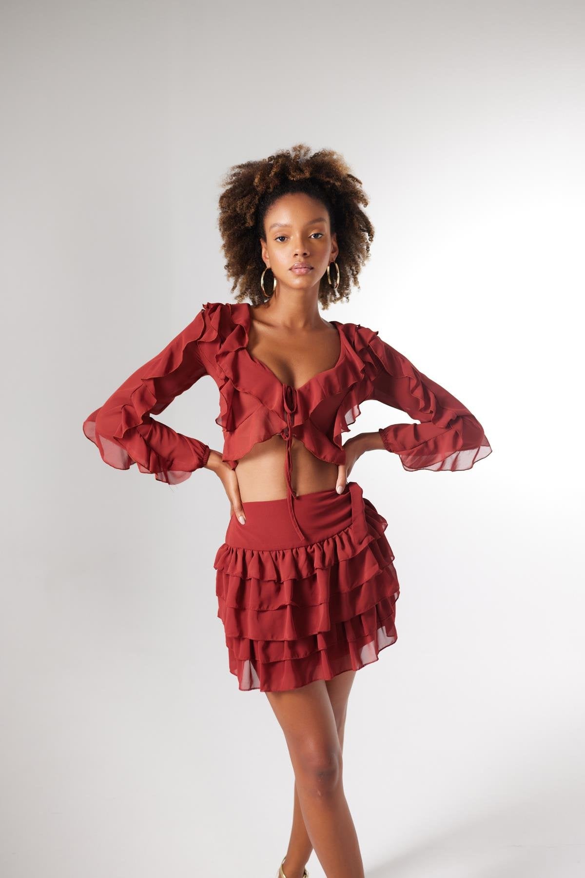 Elsa Bluz Kahve Kahve L