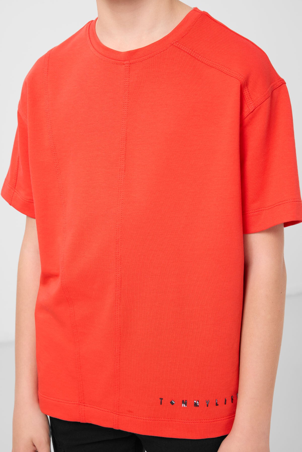 Fiesta Pamuklu Yumuşak Dokulu Oversize Basic Erkek Çocuk T-Shirt - 11297