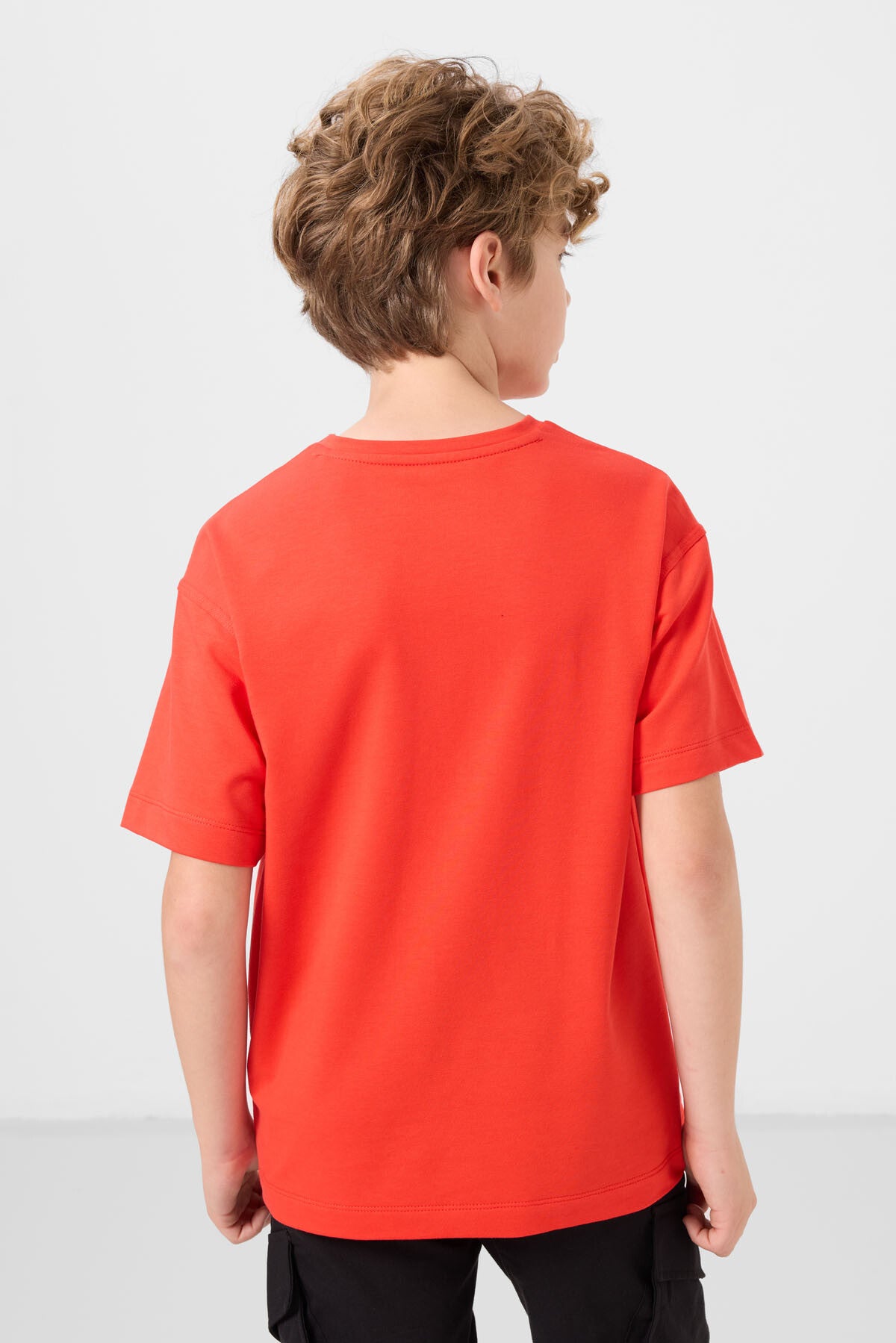 Fiesta Pamuklu Yumuşak Dokulu Oversize Basic Erkek Çocuk T-Shirt - 11297