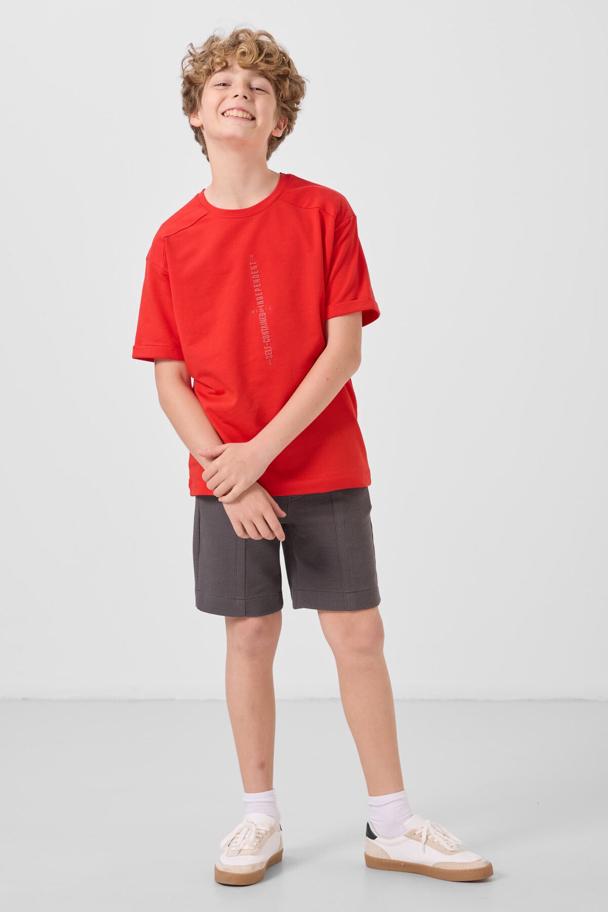 Fiesta Pamuklu Yumuşak Dokulu Oversize Baskılı Erkek Çocuk T-Shirt - 11301