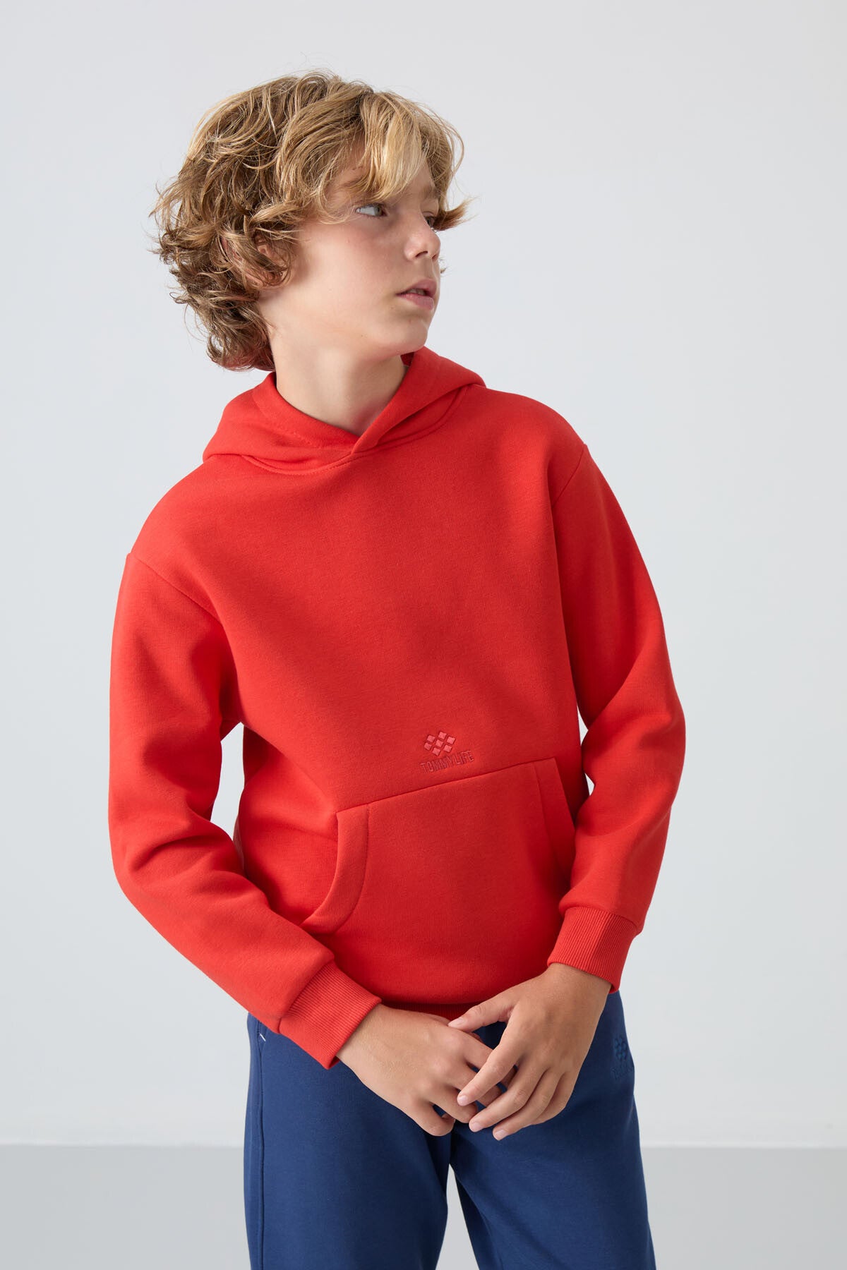 Fiesta Pamuklu Kalın İçi Tüylü Yumuşak Dokulu Standart Fit Baskılı Erkek Çocuk Sweatshirt - 11215