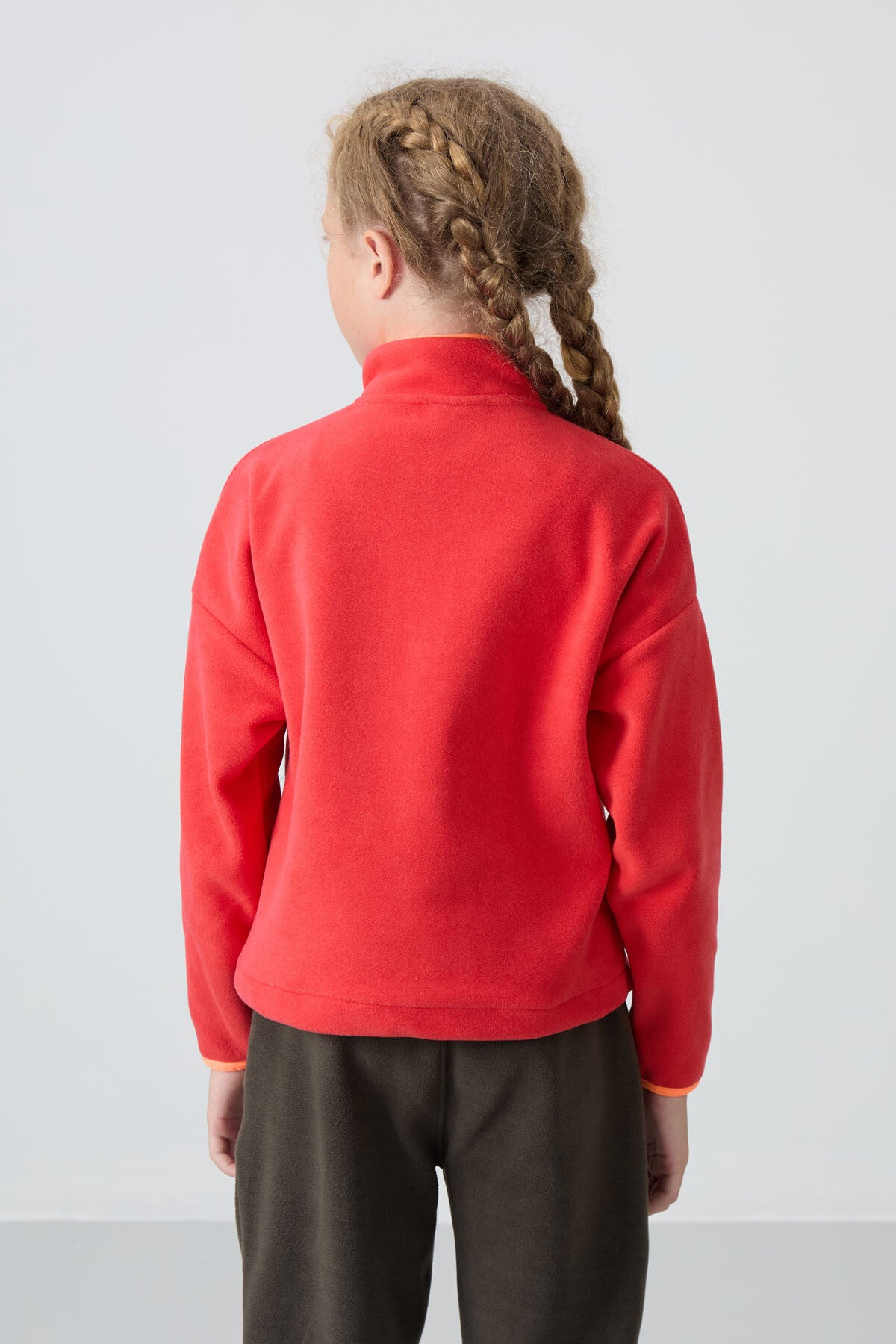 Fiesta Kalın Yumuşak Dokulu Standart Fit Nakışlı Polar Kız Çocuk Sweatshirt - 75151