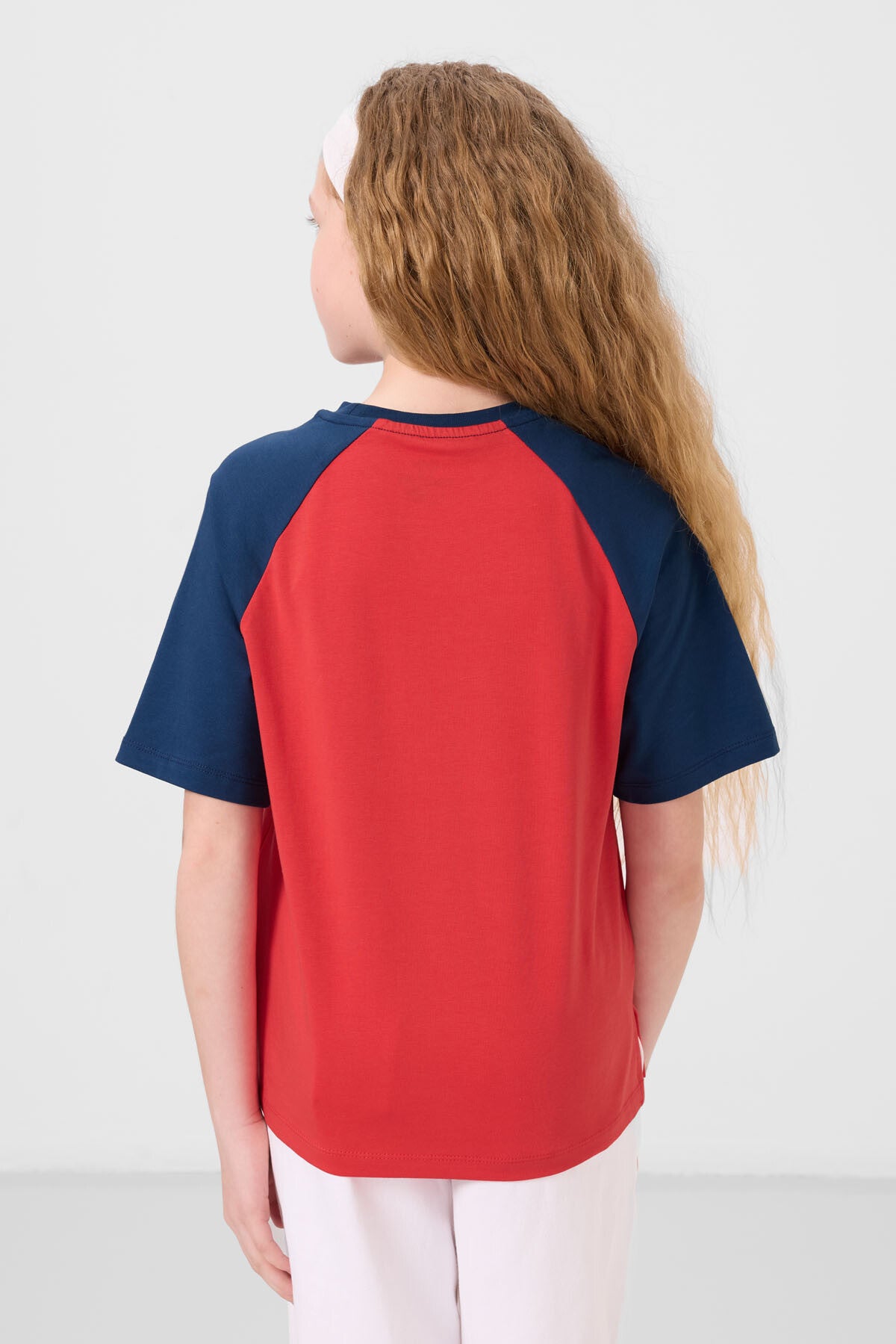 Fiesta O Yaka Pamuklu Baskılı Oversize Fit Kız Çocuk T-Shirt - 75179