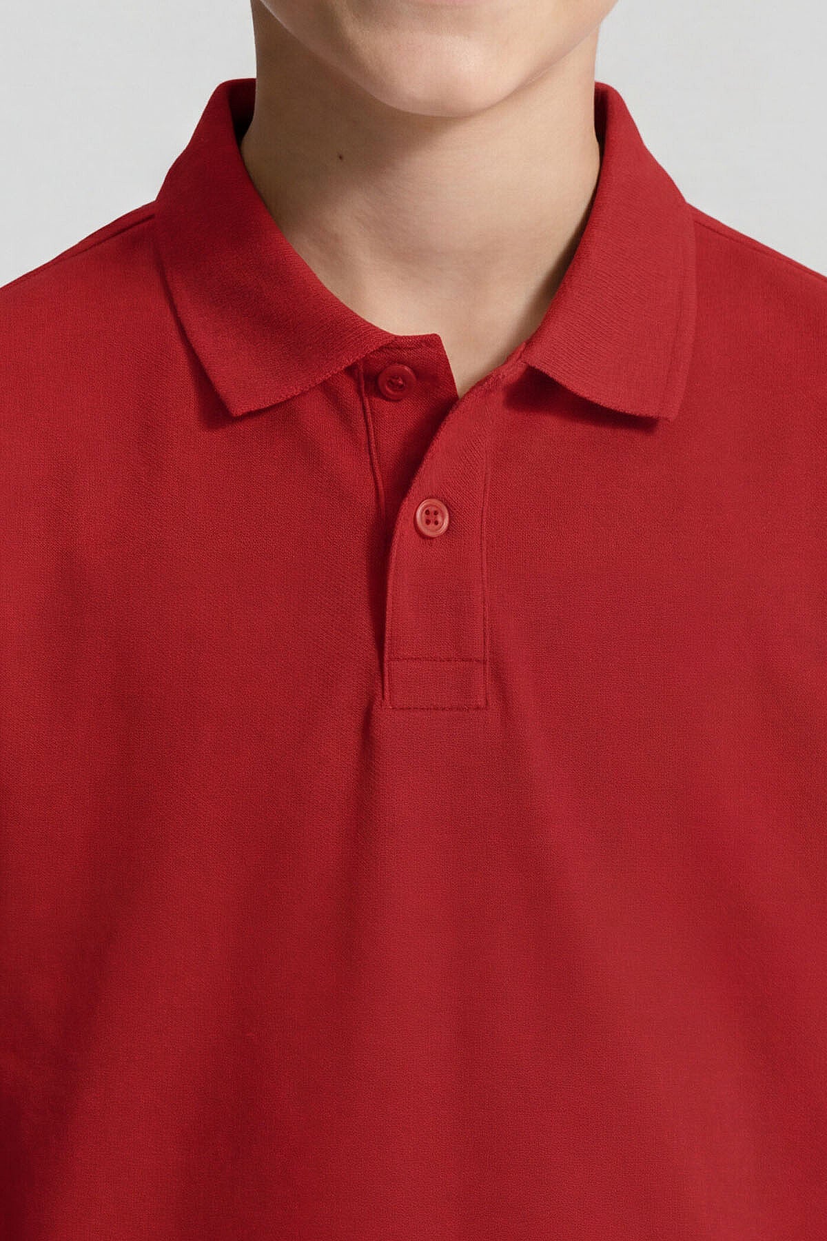 Fiesta Polo Yaka Standart Fit Basic Unisex Çocuk T-Shirt - 11330