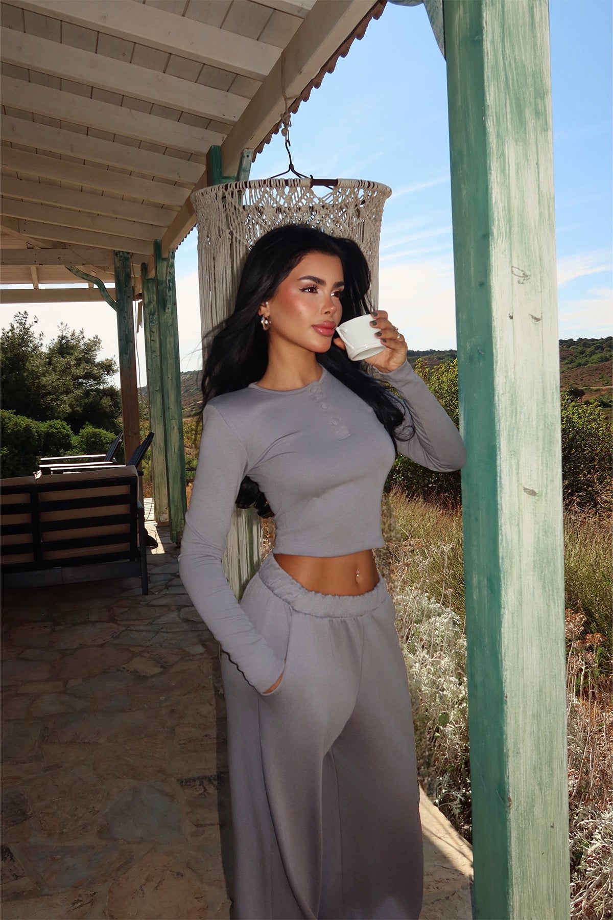 Füme Rapha Alt Üst Takım ATE-3644