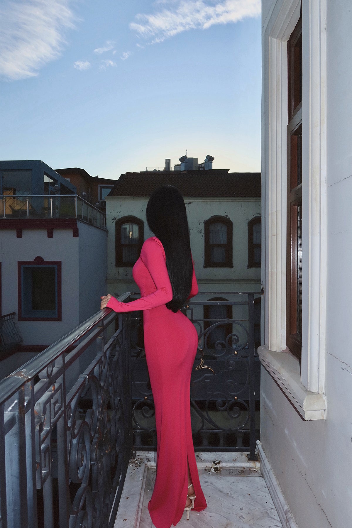 Fuşya Hattie Uzun Elbise ATE-2302