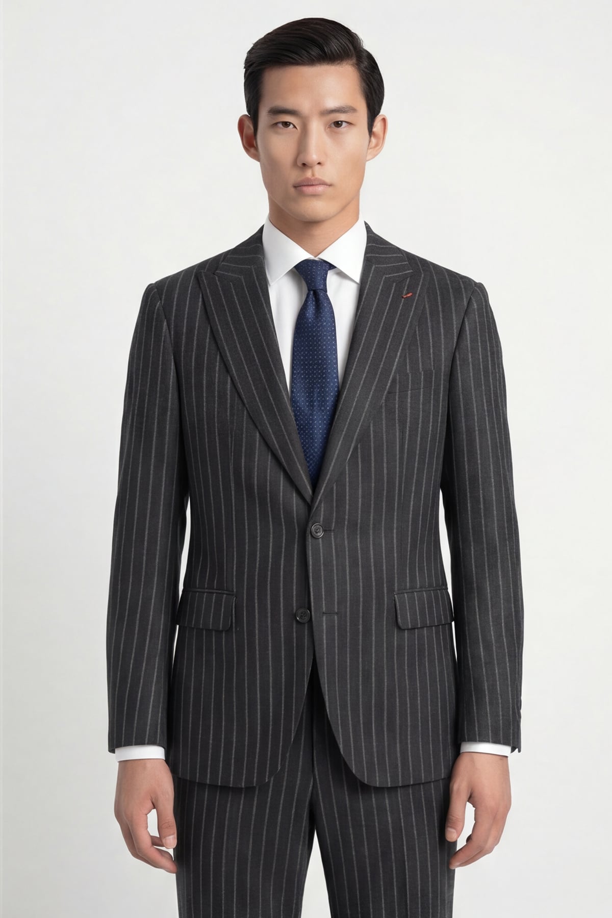 Giotelli Erkek Antrasit Dar Kesim Slim Fit Viskon Dokuma Normal Bel 6 Drop Klasik Takım Elbise