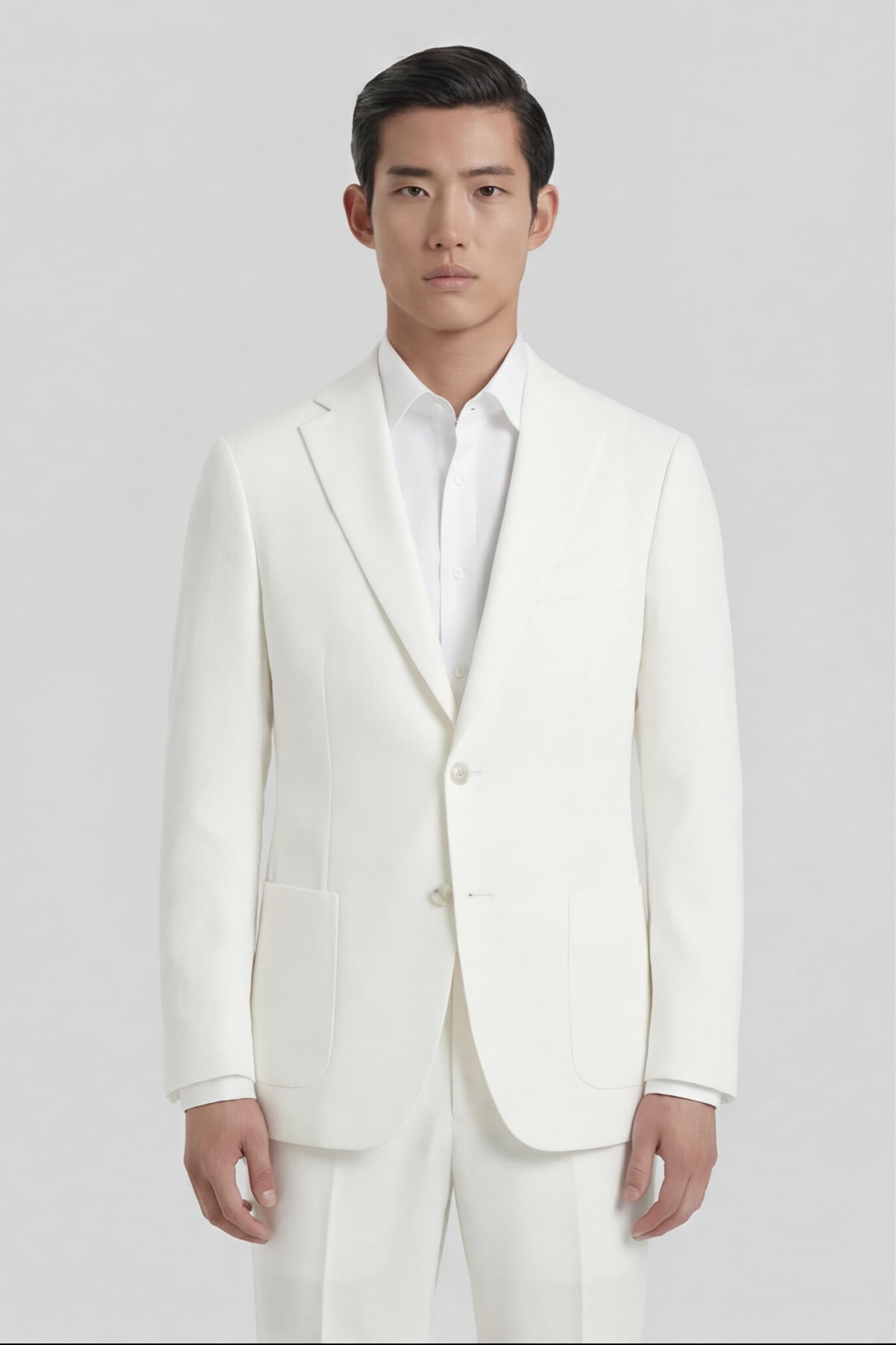 Giotelli Erkek Ekru Dar Kesim Slim Fit Pamuklu Dokuma Normal Bel 6 Drop Klasik Takım Elbise
