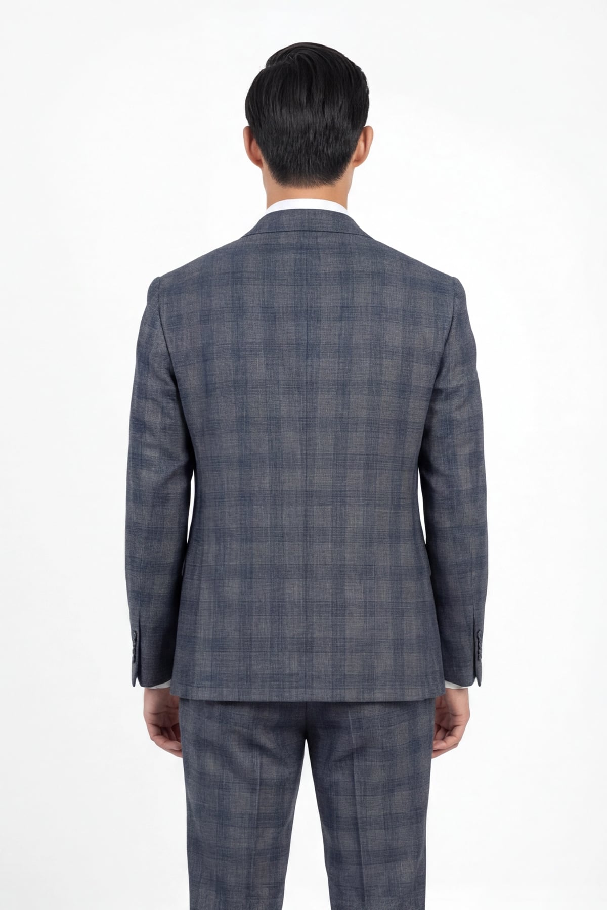 Giotelli Erkek Antrasit Dar Kesim Slim Fit Viskon Normal Bel 5 Drop Yelekli Klasik Takım Elbise