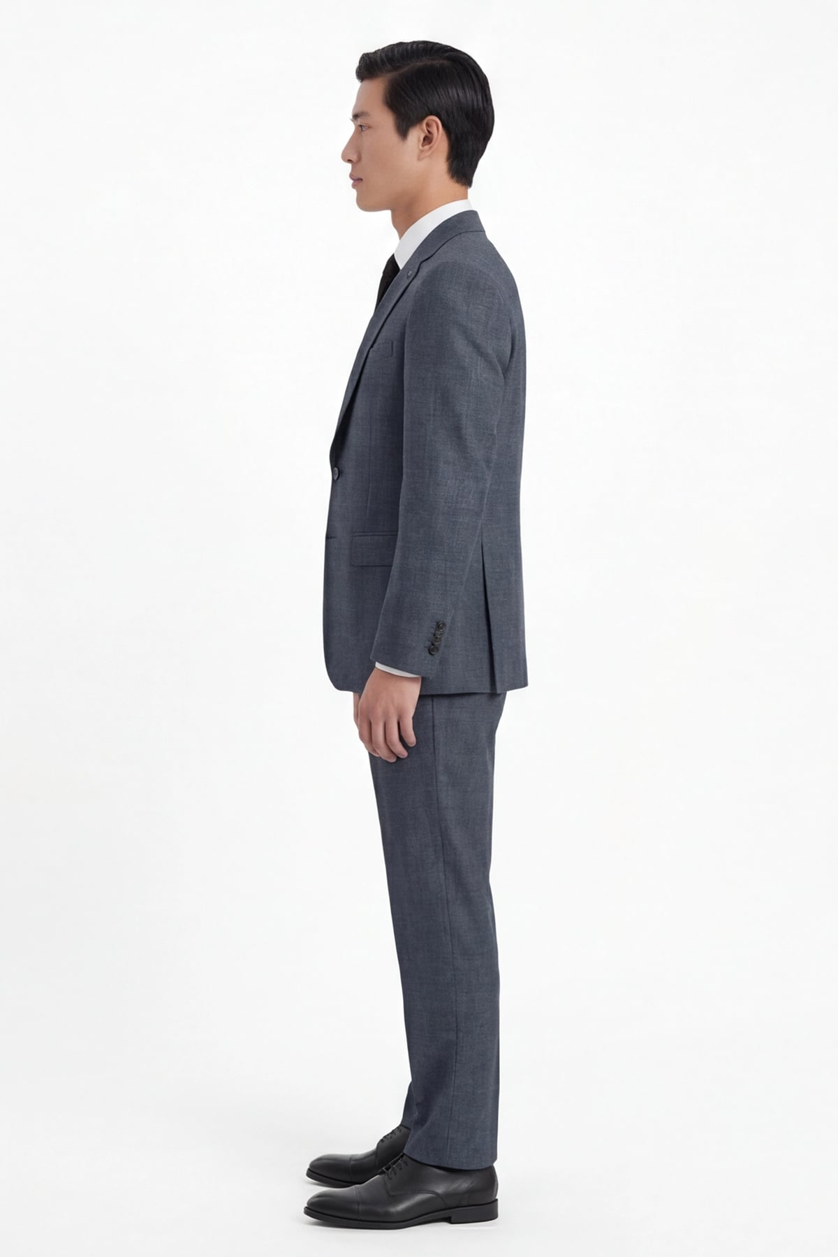 Giotelli Erkek Antrasit Dar Kesim Slim Fit Viskon Dokuma Normal Bel 6 Drop Yelekli Klasik Takım Elbise
