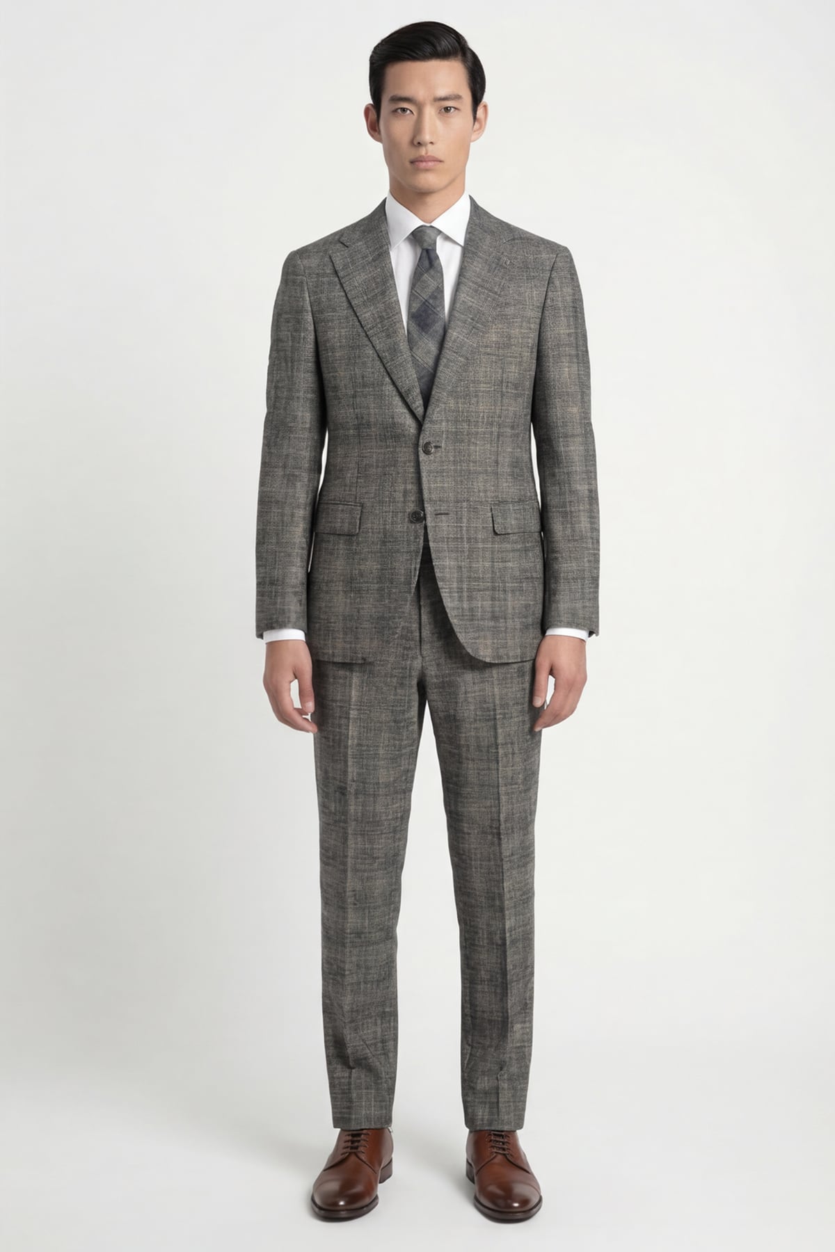Giotelli Erkek Siyah Dar Kesim Slim Fit Viskon Dokuma Normal Bel 6 Drop Klasik Takım Elbise