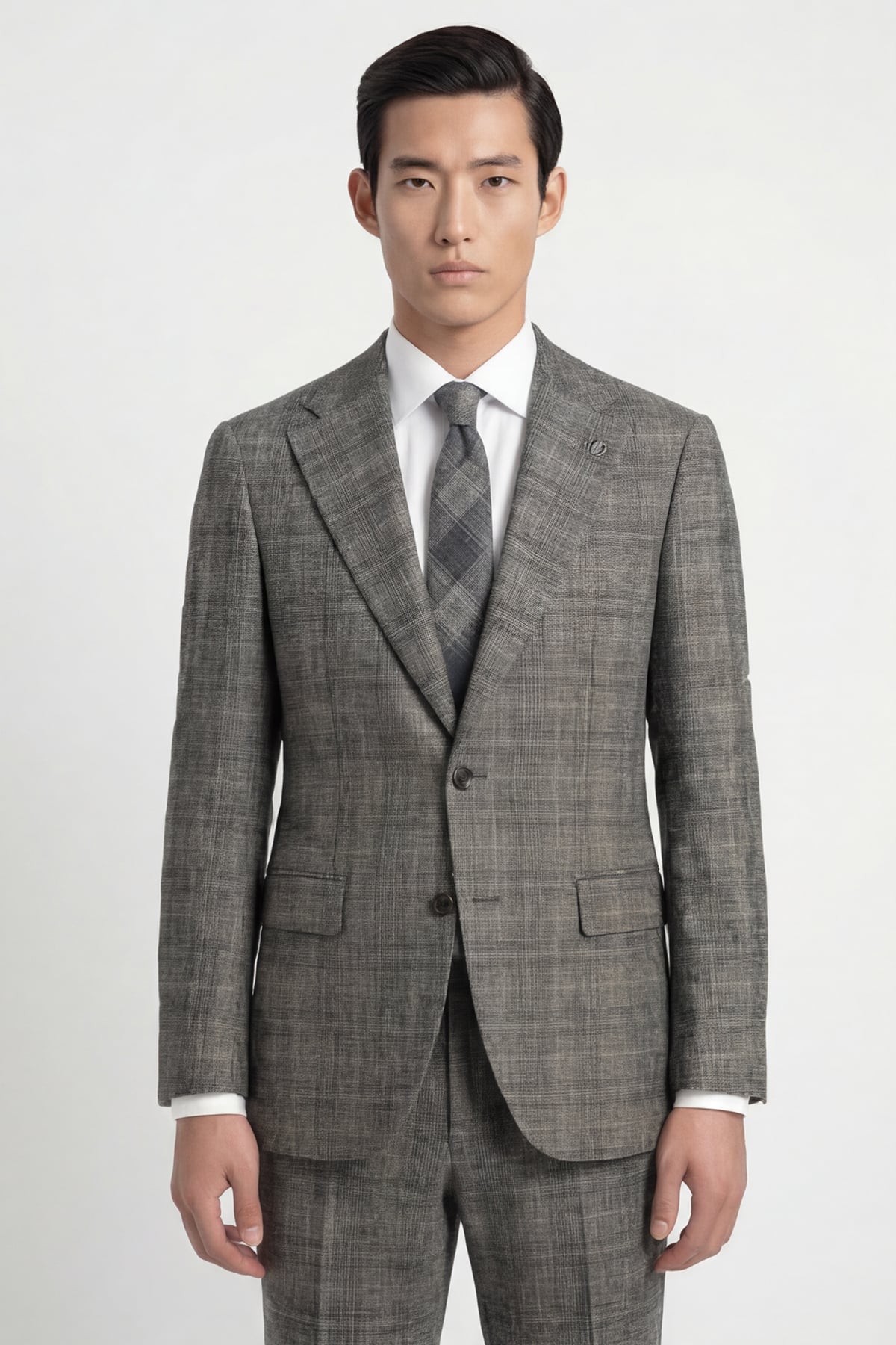 Giotelli Erkek Siyah Dar Kesim Slim Fit Viskon Dokuma Normal Bel 6 Drop Klasik Takım Elbise