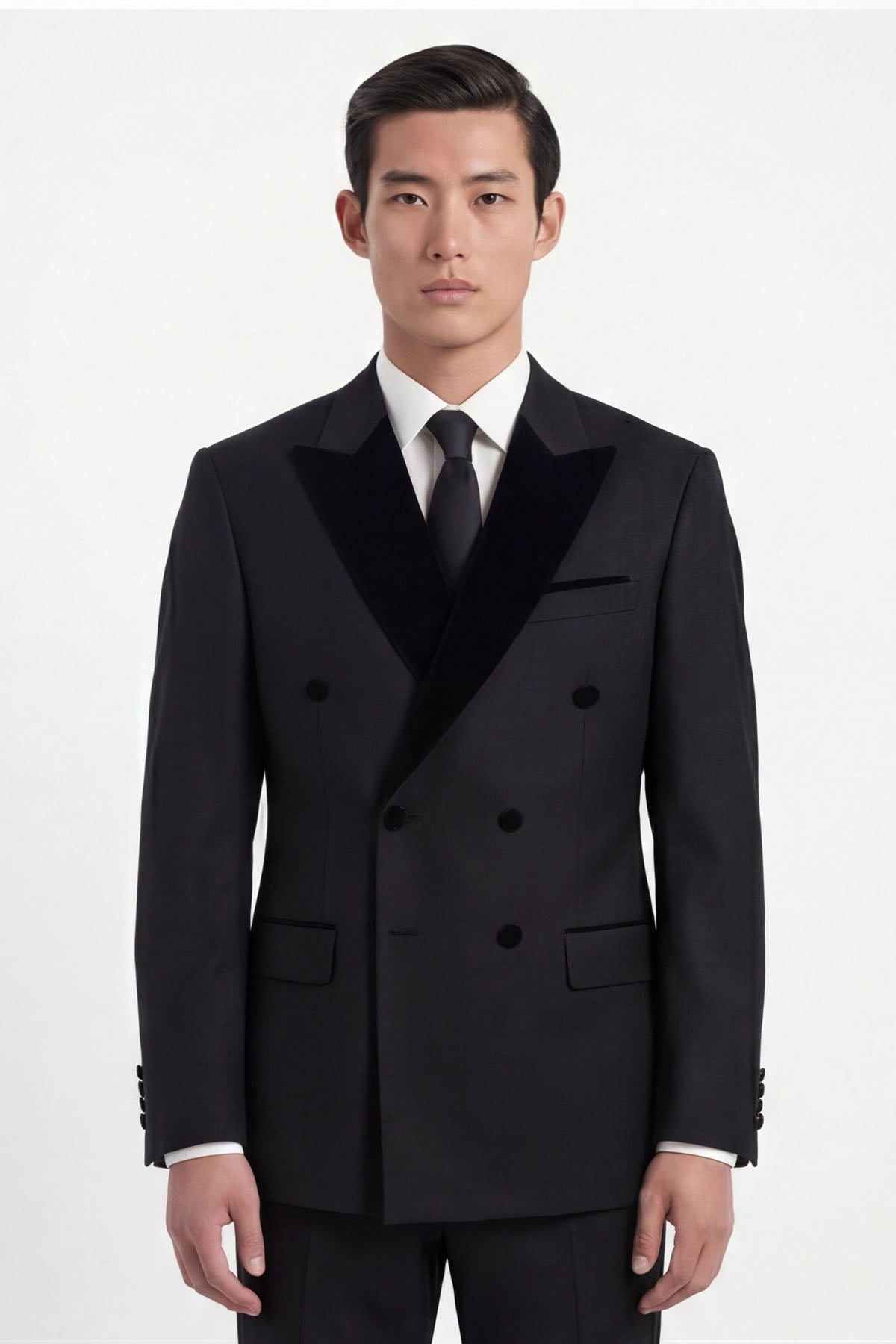 Giotelli Erkek Siyah Dar Kesim Slim Fit Viskon Dokuma Normal Bel 6 Drop Klasik Takım Elbise