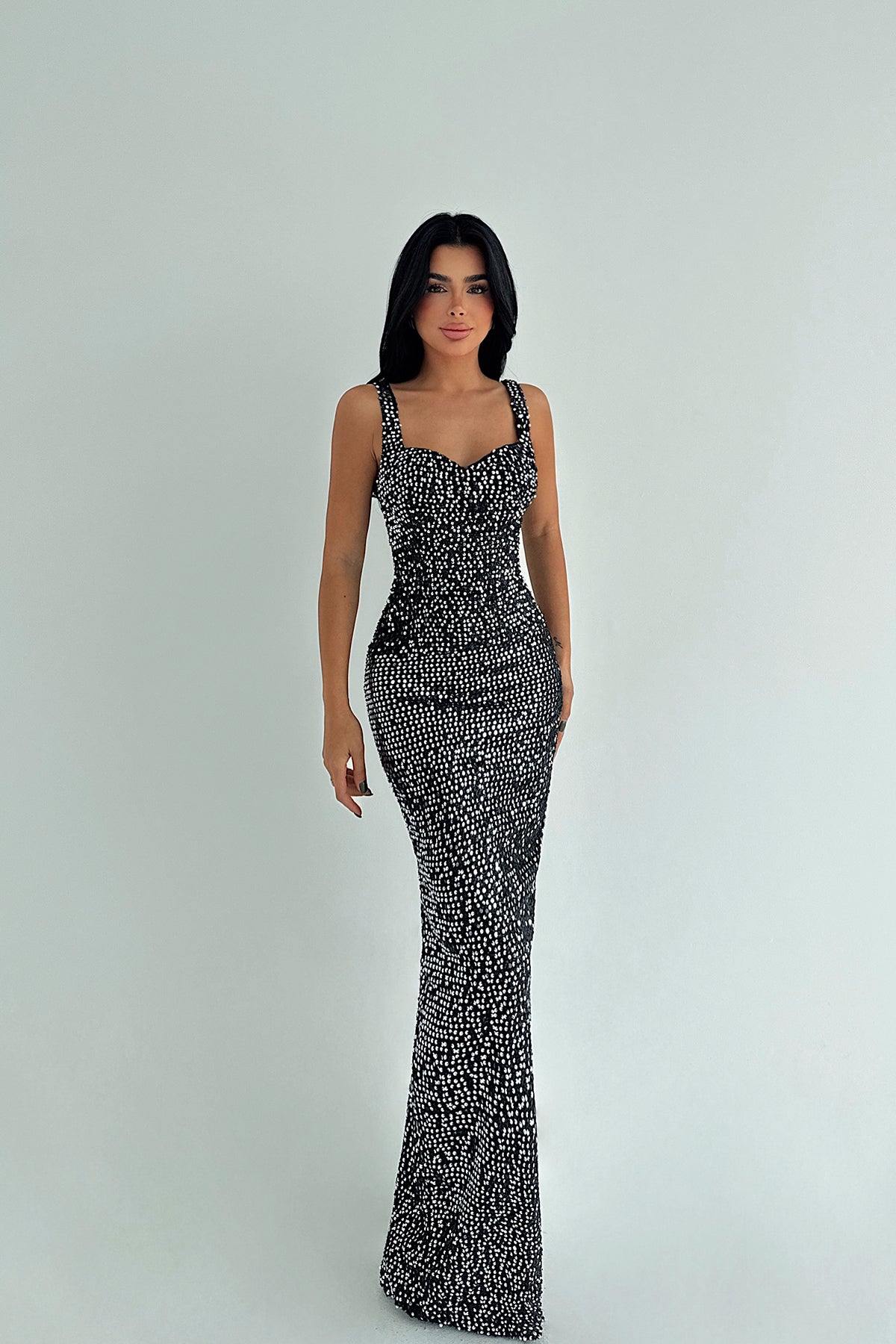 Gold Freja Payetli Elbise ATE-3591