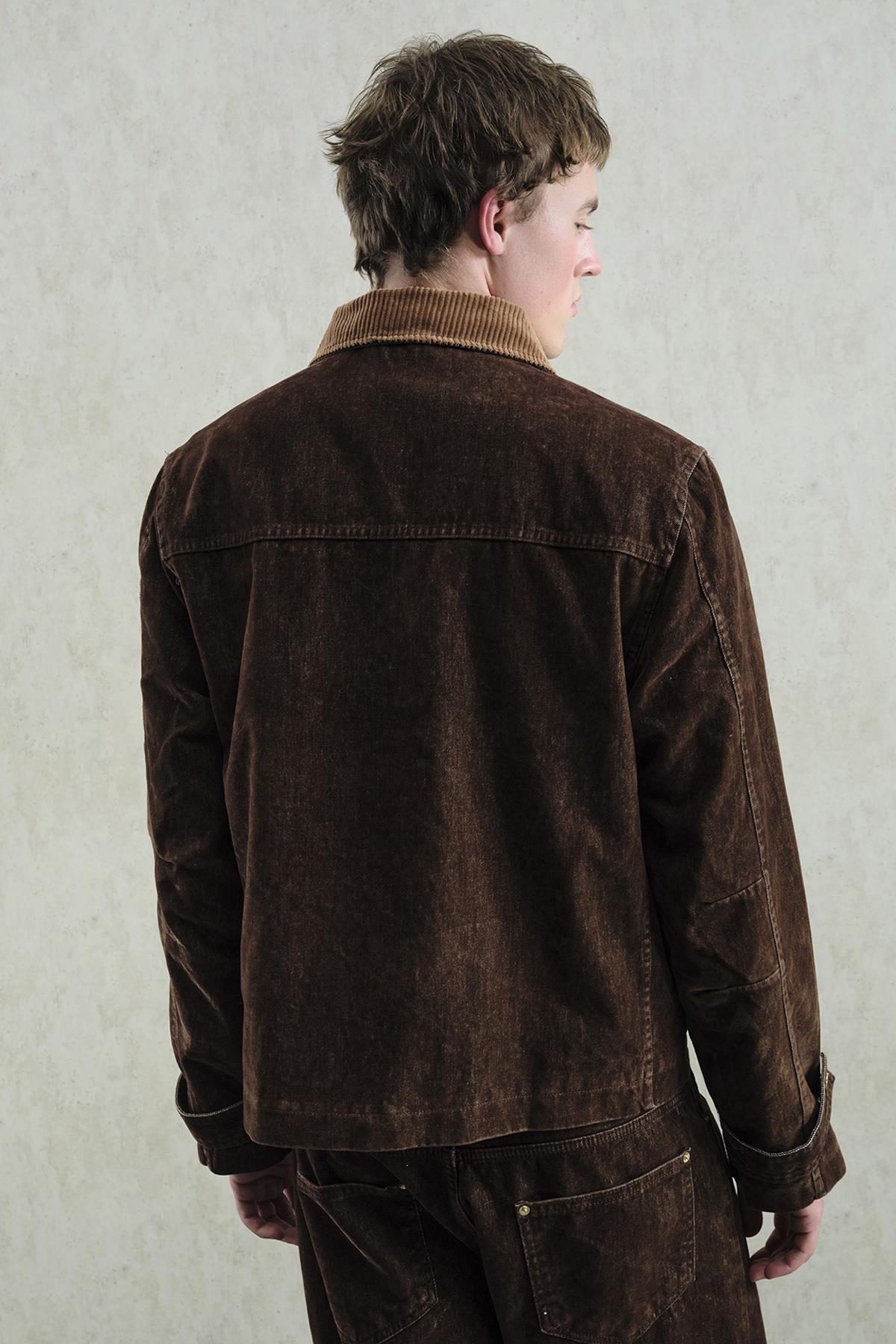 GOLD DETAYLI KAHVERENGİ CEKET