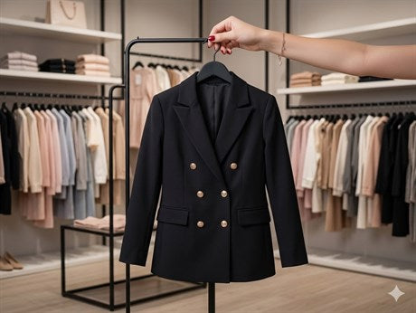 Anne Kız Gold Düğmeli Blazer Ceket