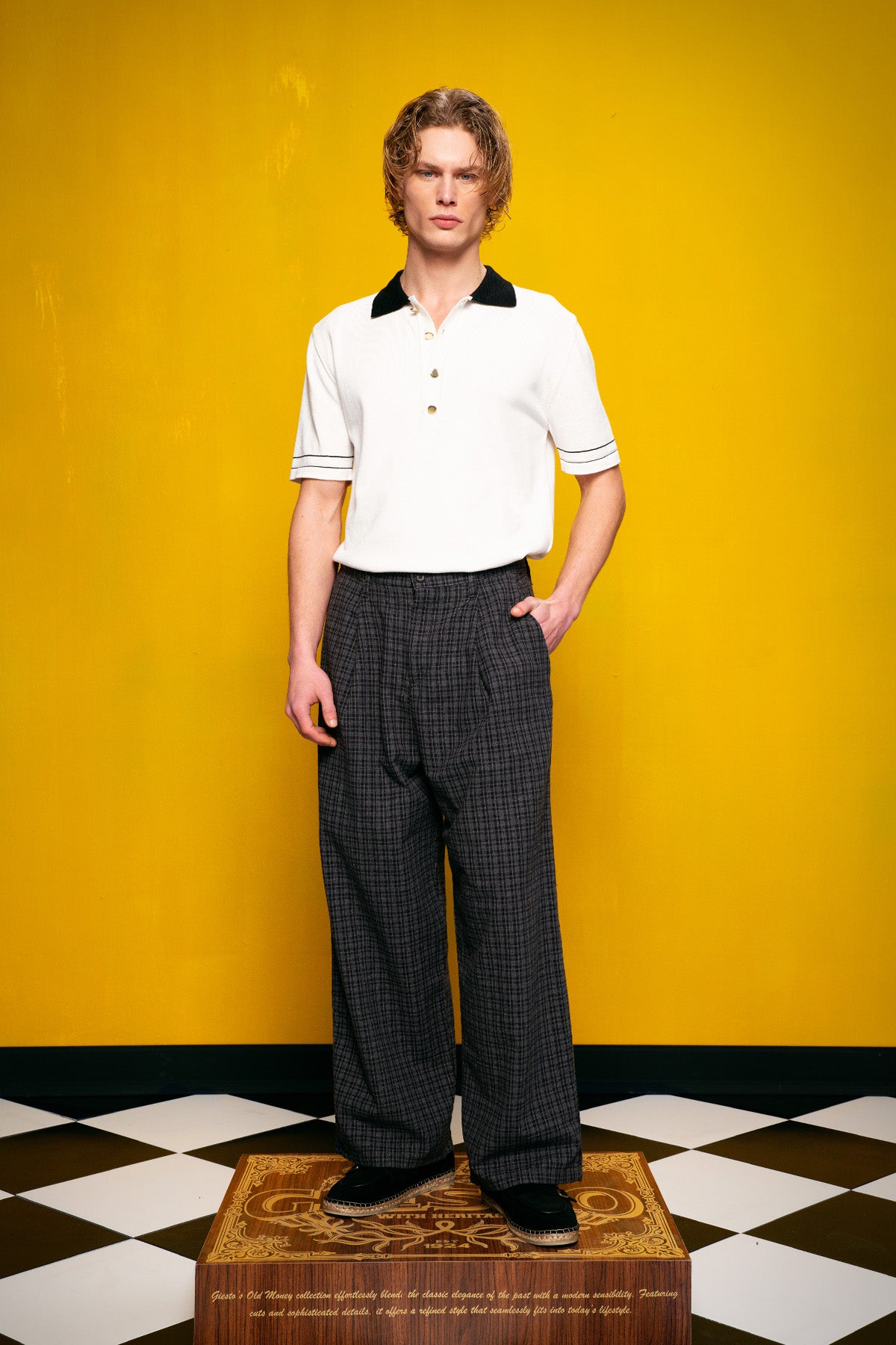 GOLD DÜĞMELİ POLO YAKA BEYAZ T-SHIRT - BEYAZ M