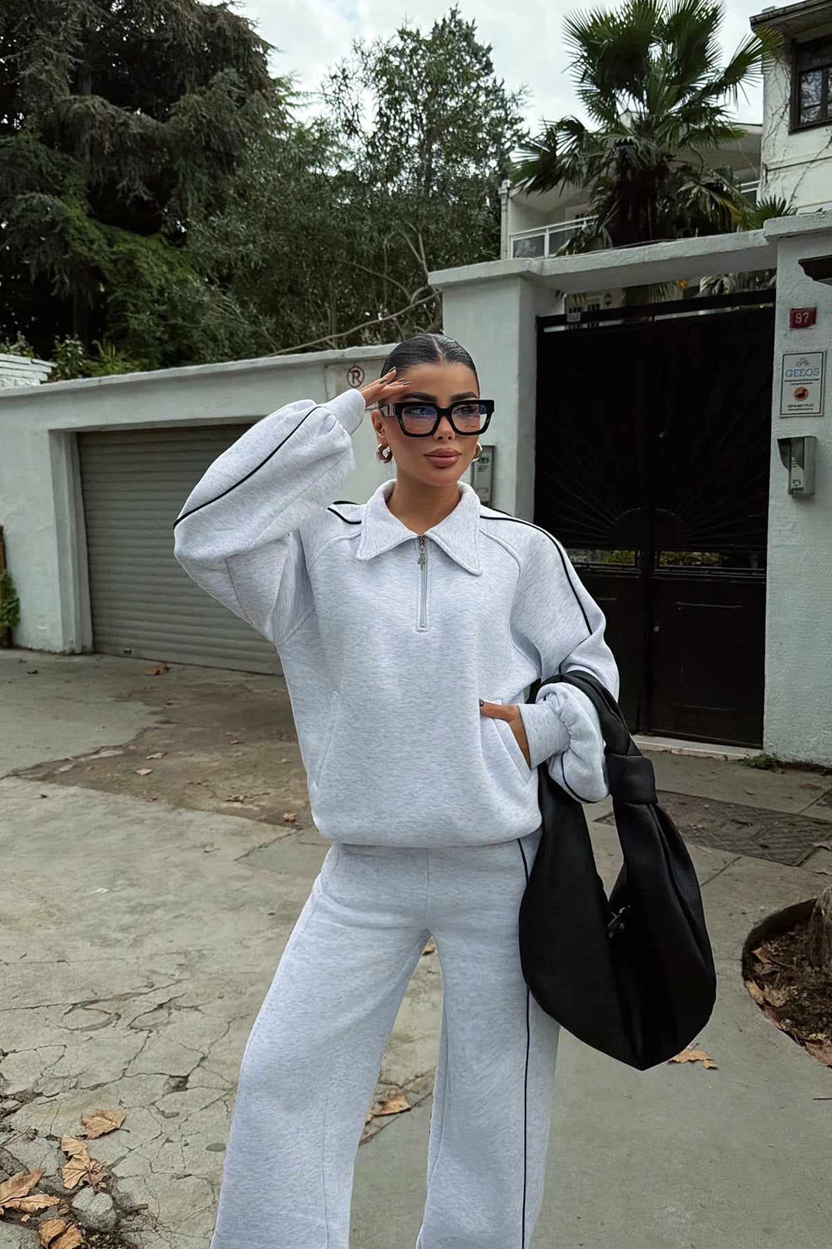 Gri Selita Eşofman Takımı ATE-3829