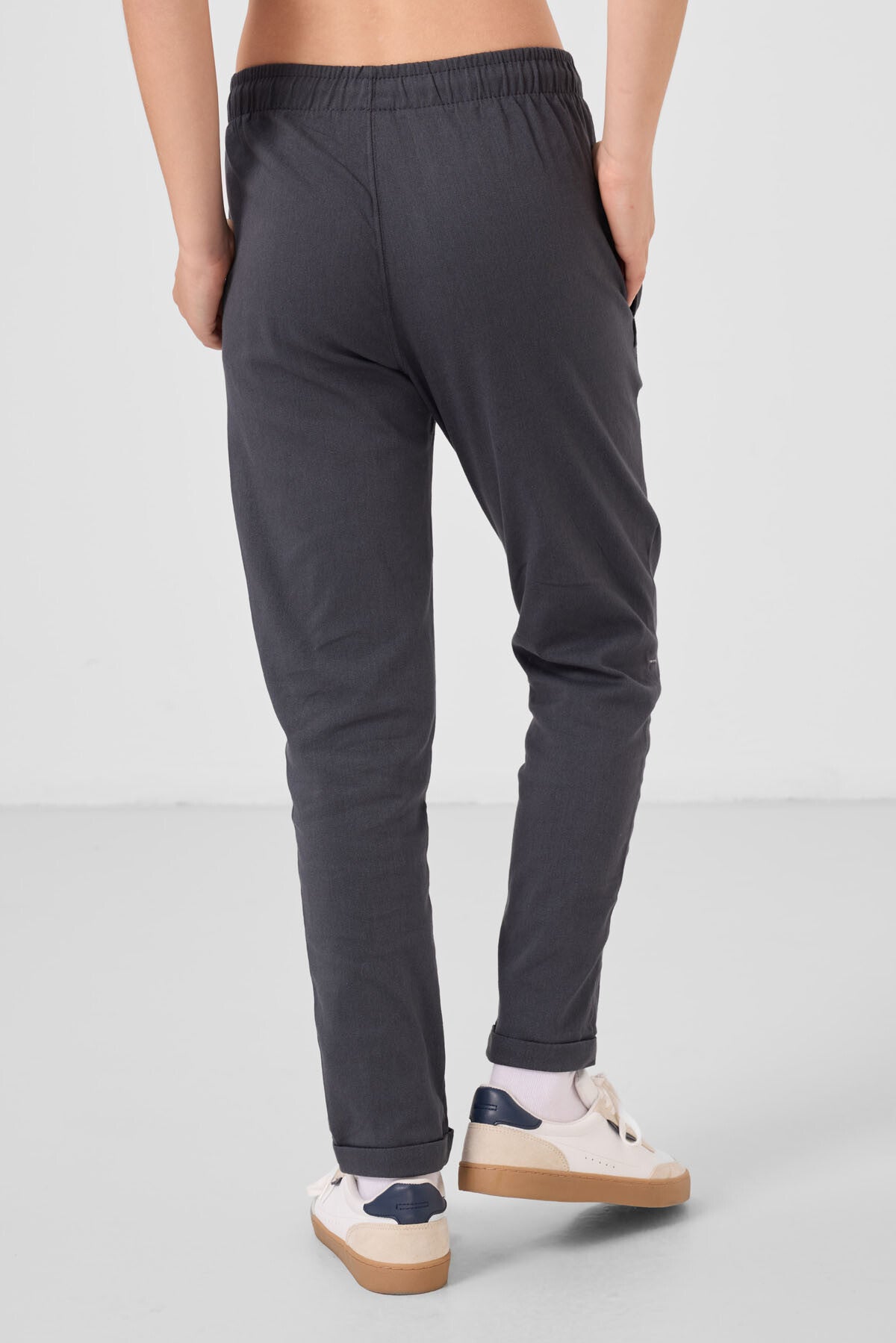 Gri Standart Fit Dokuma Hafif Esnek Chino Erkek Çocuk Pantolon - 11272