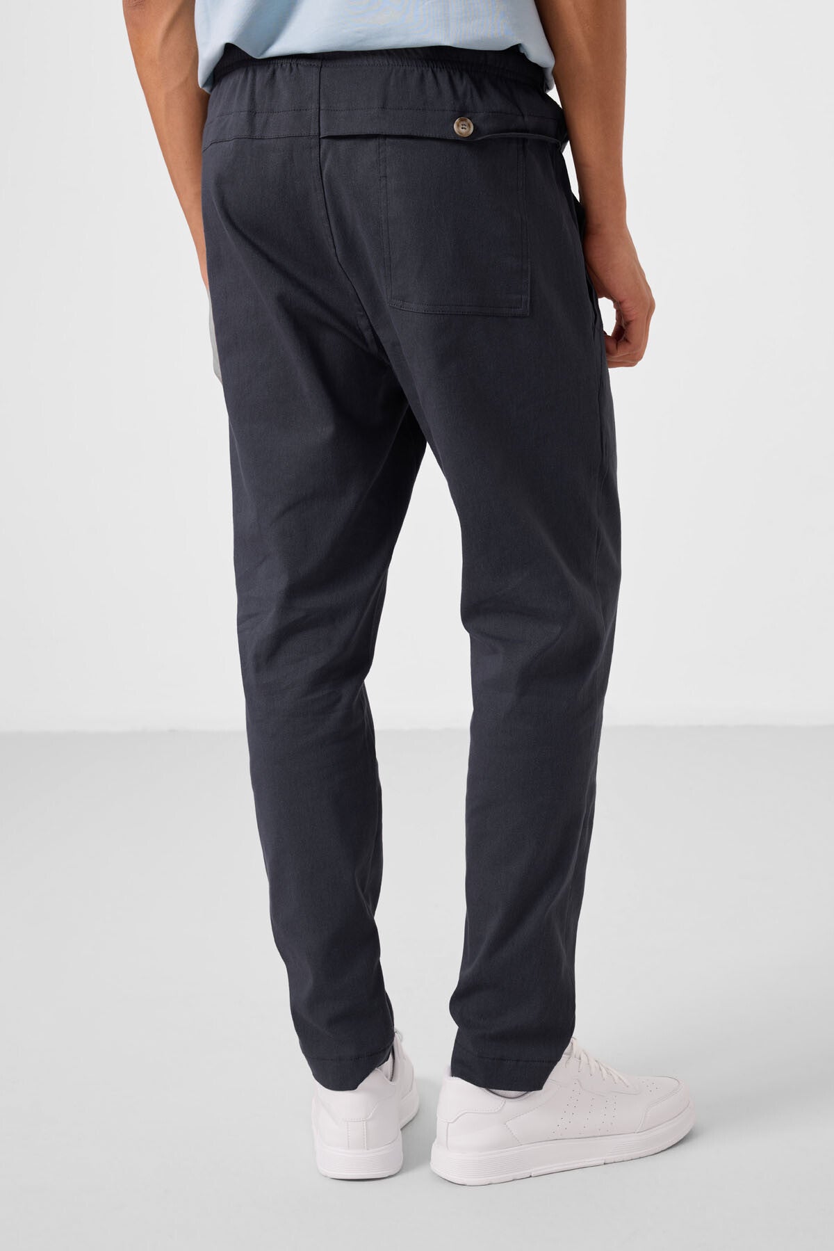 Gri Standart Fit Dokuma Hafif Esnek Chino Erkek Pantolon - 82179