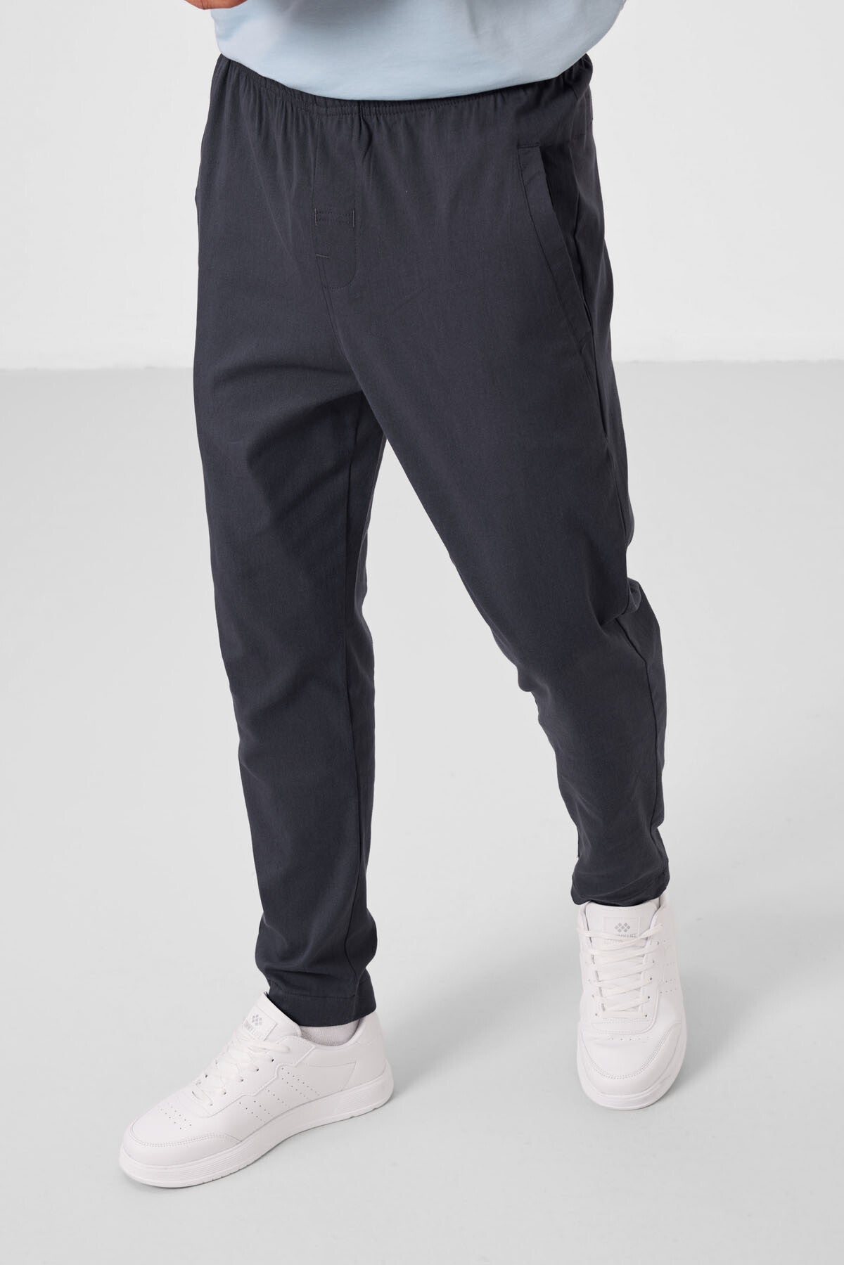 Gri Standart Fit Dokuma Hafif Esnek Chino Erkek Pantolon - 82179