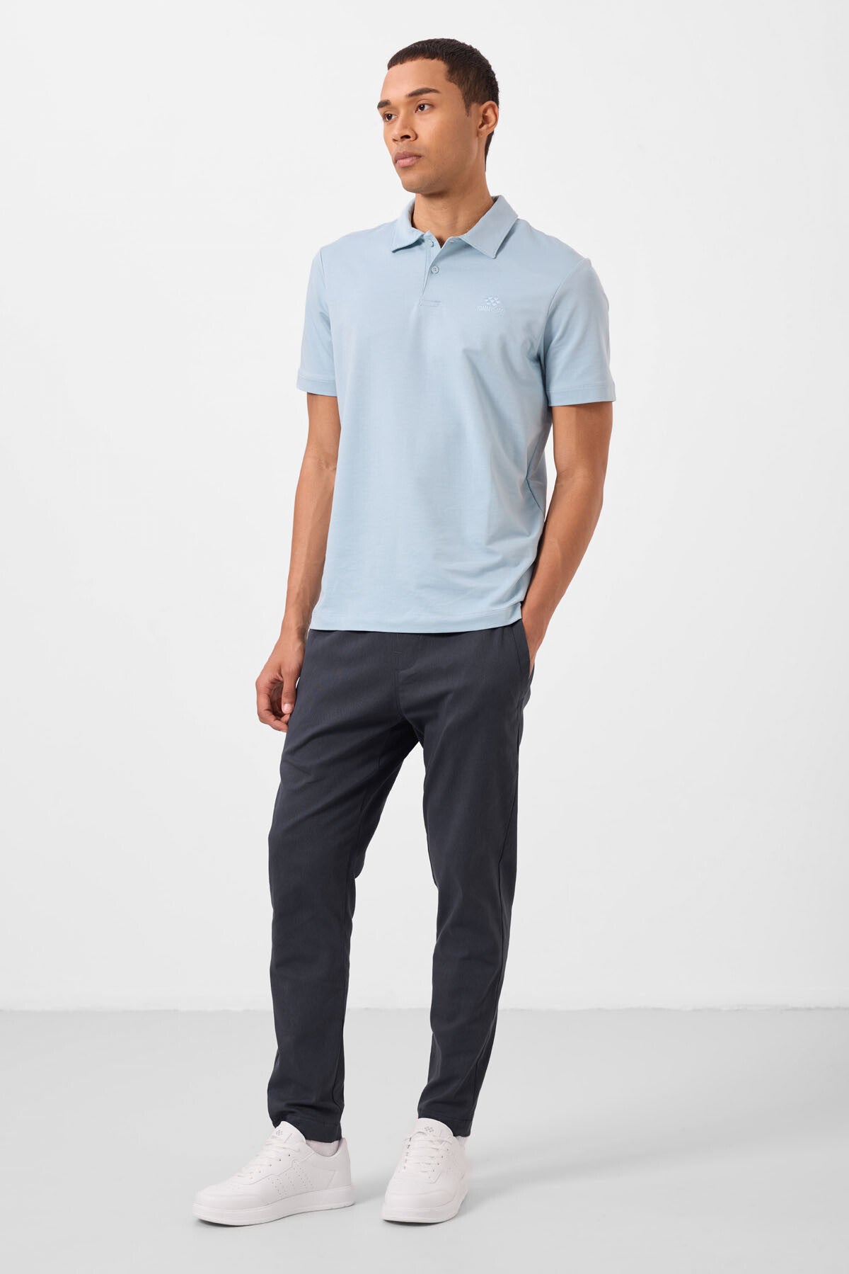 Gri Standart Fit Dokuma Hafif Esnek Chino Erkek Pantolon - 82179