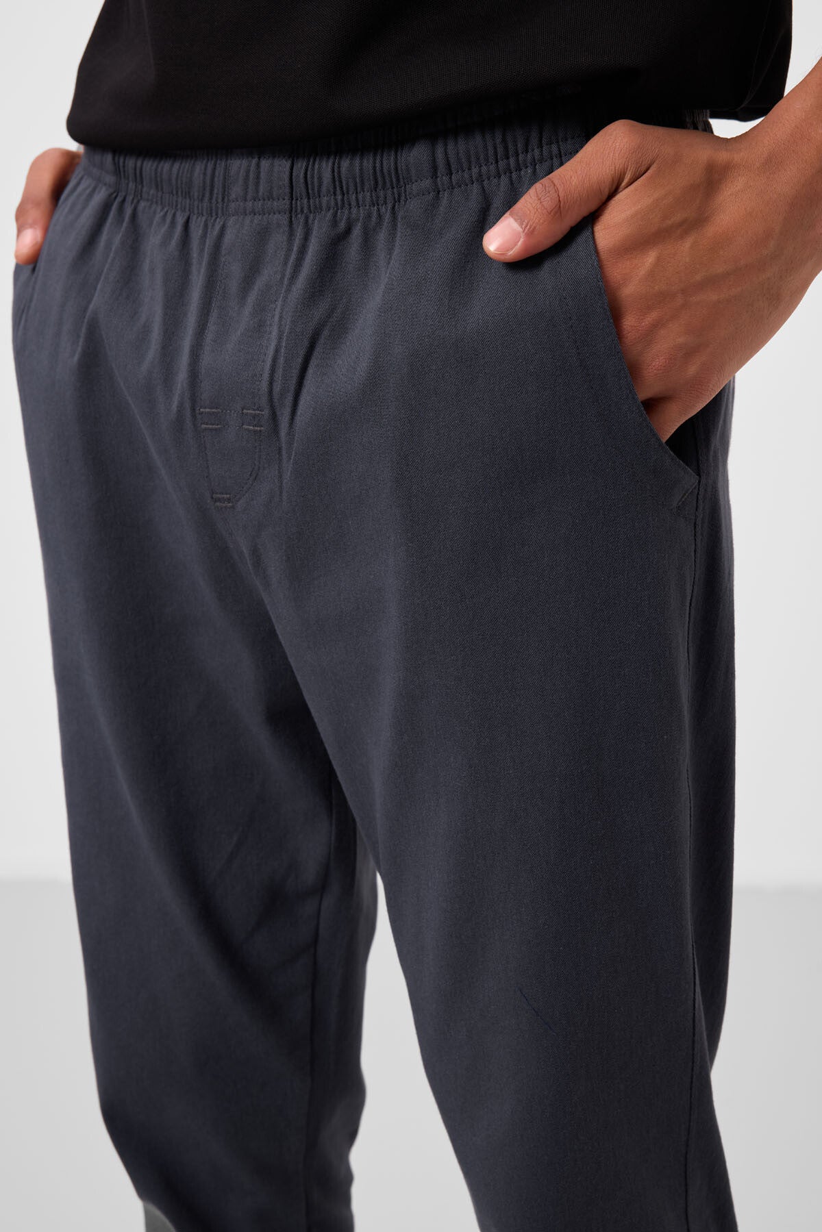 Gri Standart Fit Dokuma Hafif Esnek Chino Erkek Pantolon - 82180
