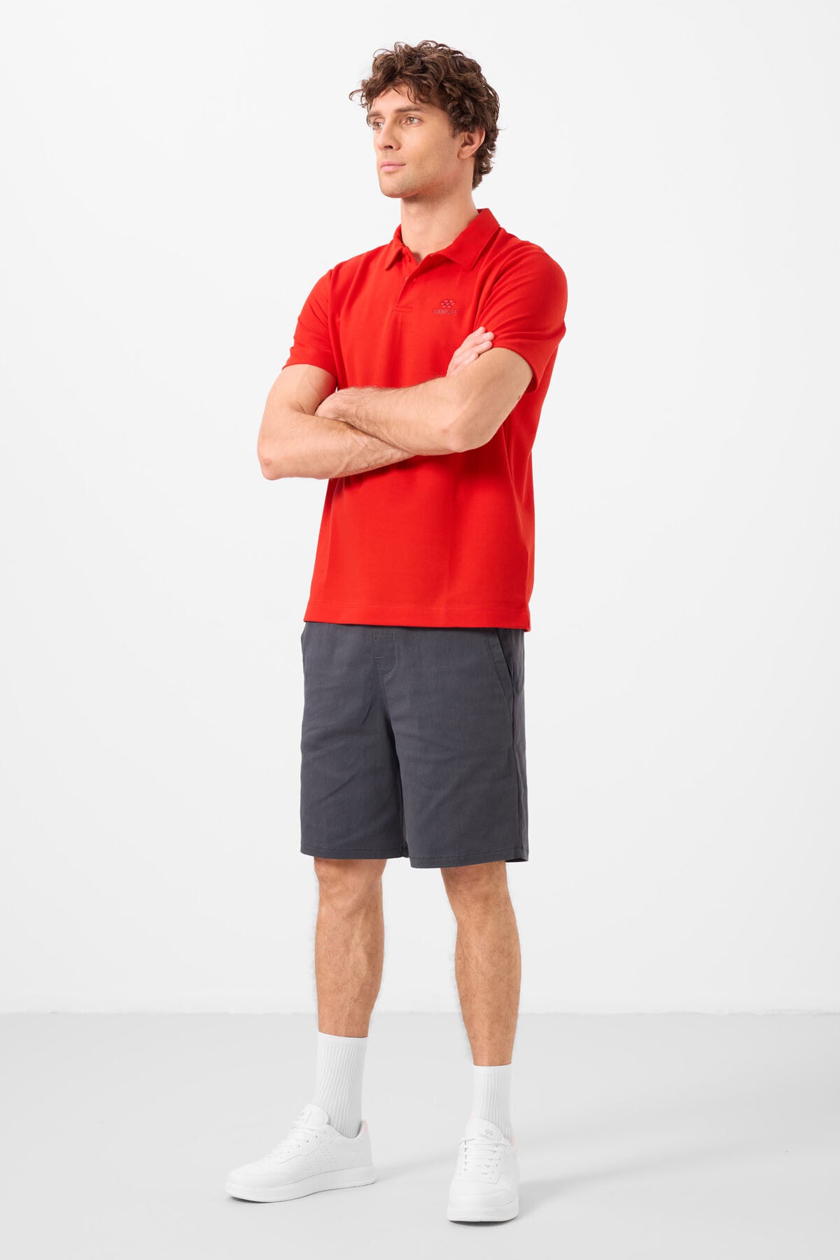 Gri Standart Fit Dokuma Hafif Esnek Chino Erkek Şort - 81292