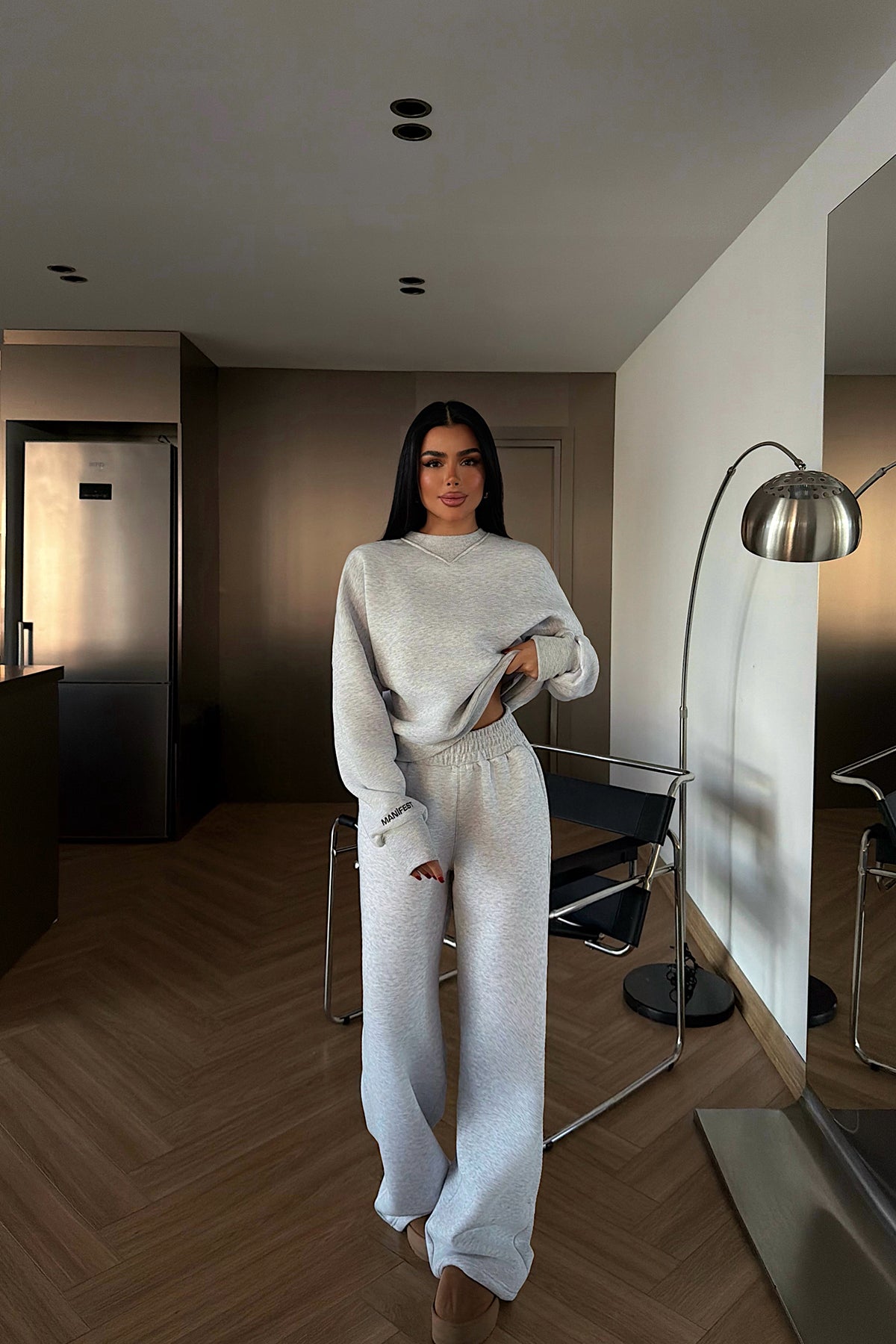 Gri Manifest Eşofman Takımı ATE-4168