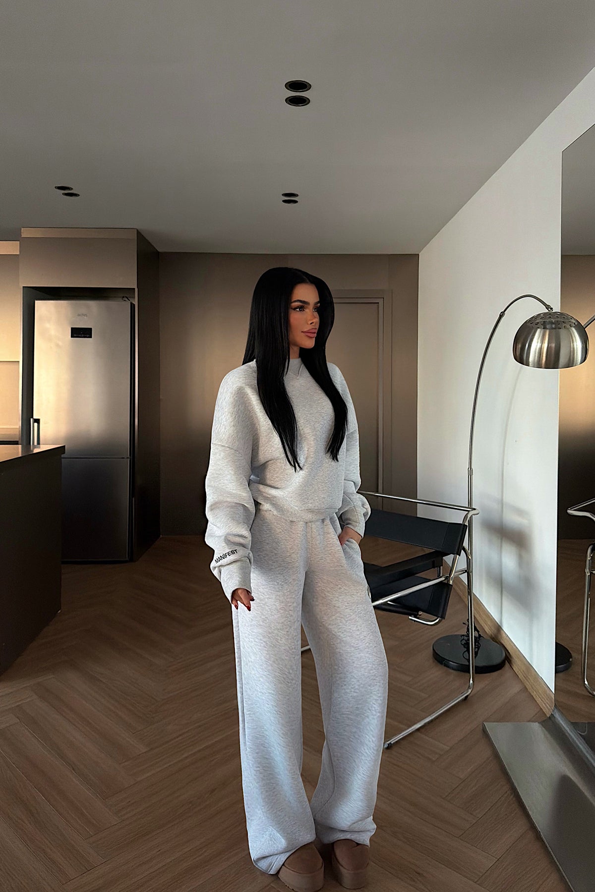 Gri Manifest Eşofman Takımı ATE-4168