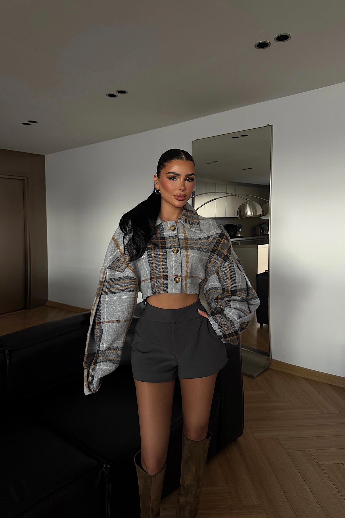 Gri Suede Ceket ATE-4263