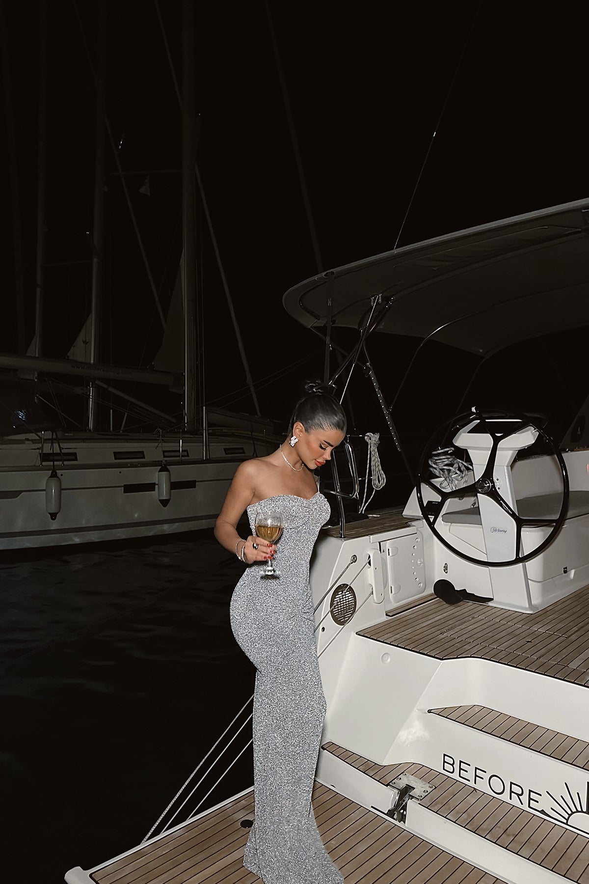 Gri Dianora Straplez Elbise ATE-0989